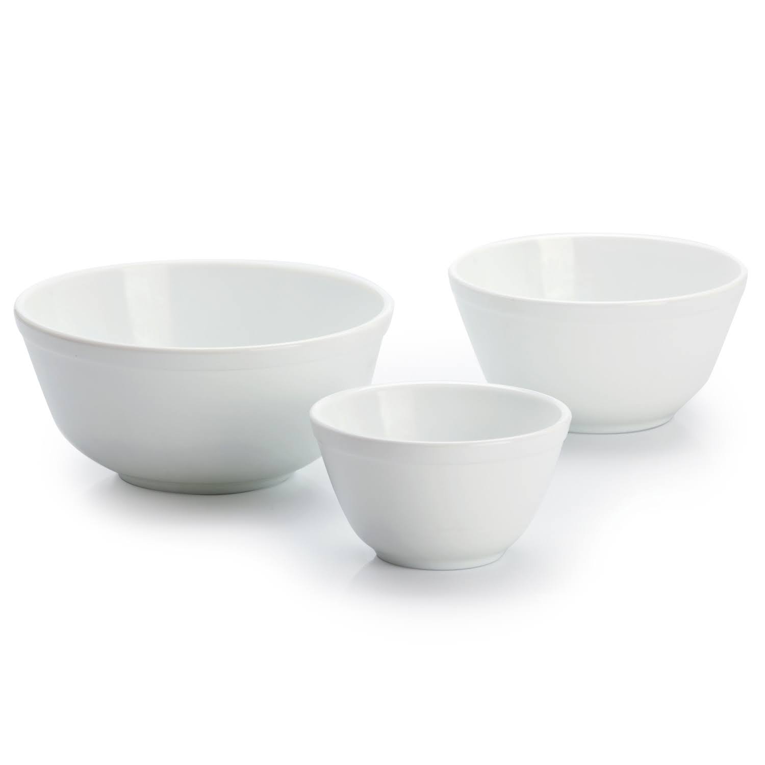 Mosser Glass Mixing Bowl Set - Set of 3 - Milk - WXF-02