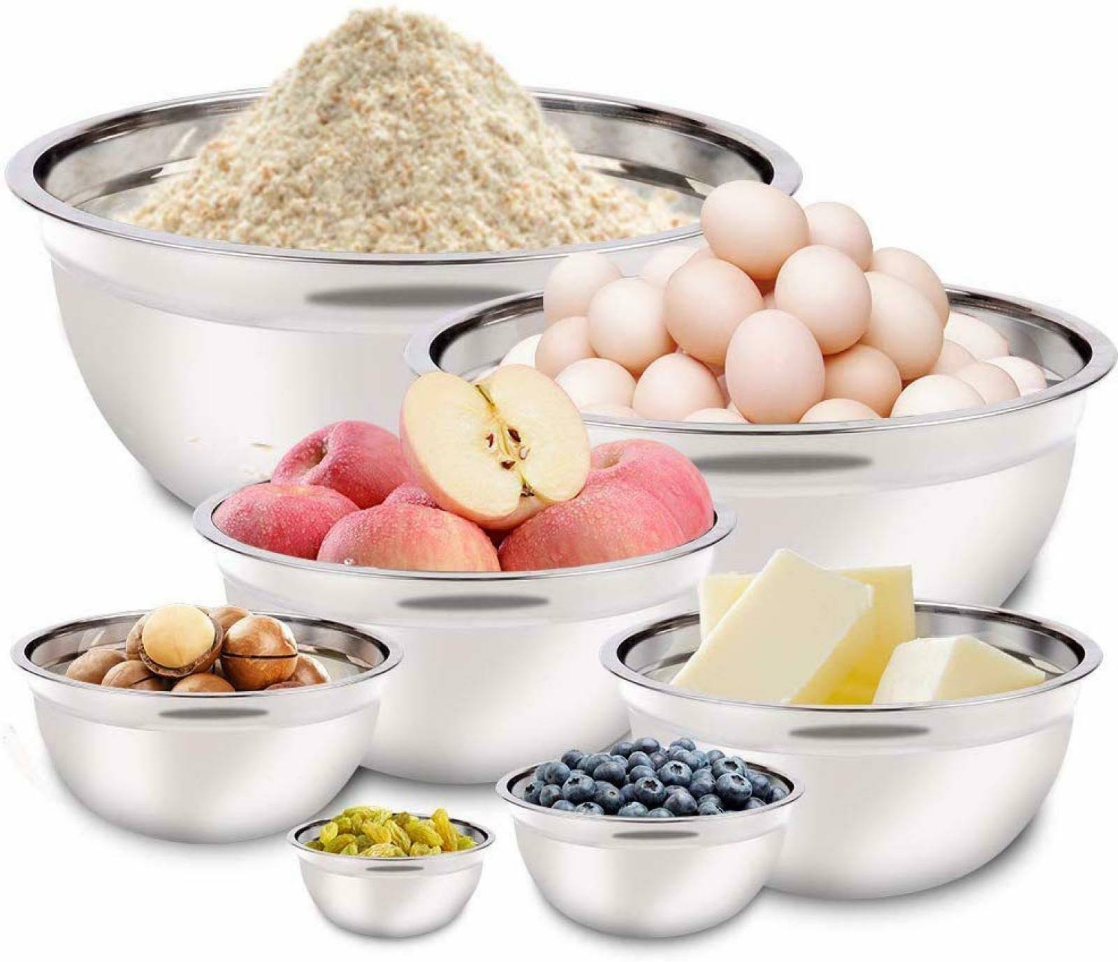 Mixing Bowls Set Electric Hand Mixer Stainless Steel Nesting Bowl