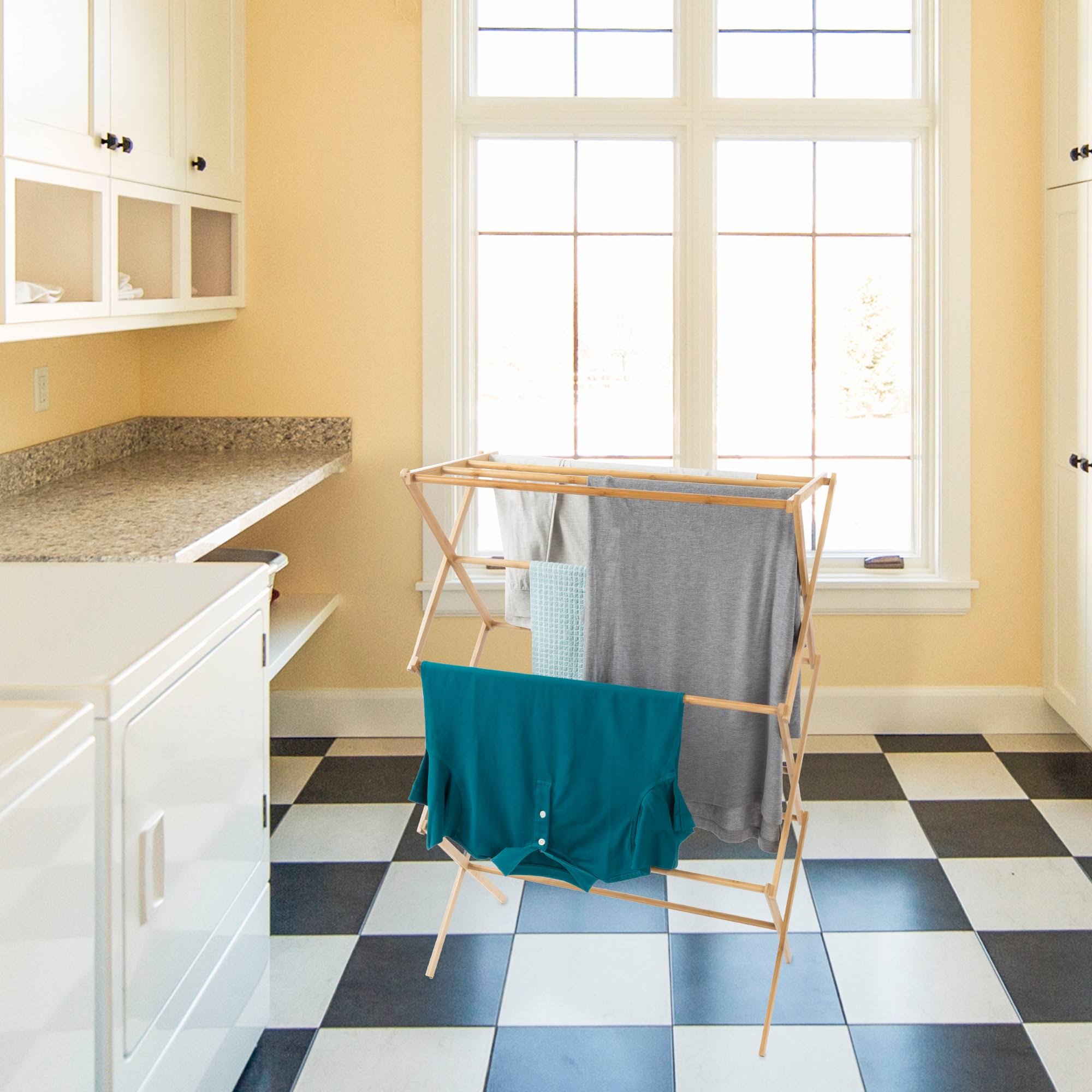 Hastings Home Bamboo Wooden Clothes Drying Rack WXF02