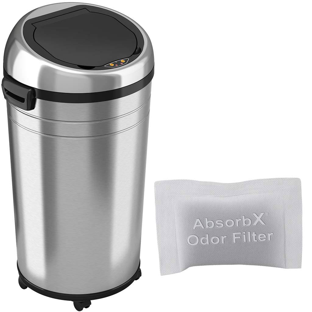 iTouchless 23 Gallon Commercial Size Touchless Trash Can with AbsorbX
