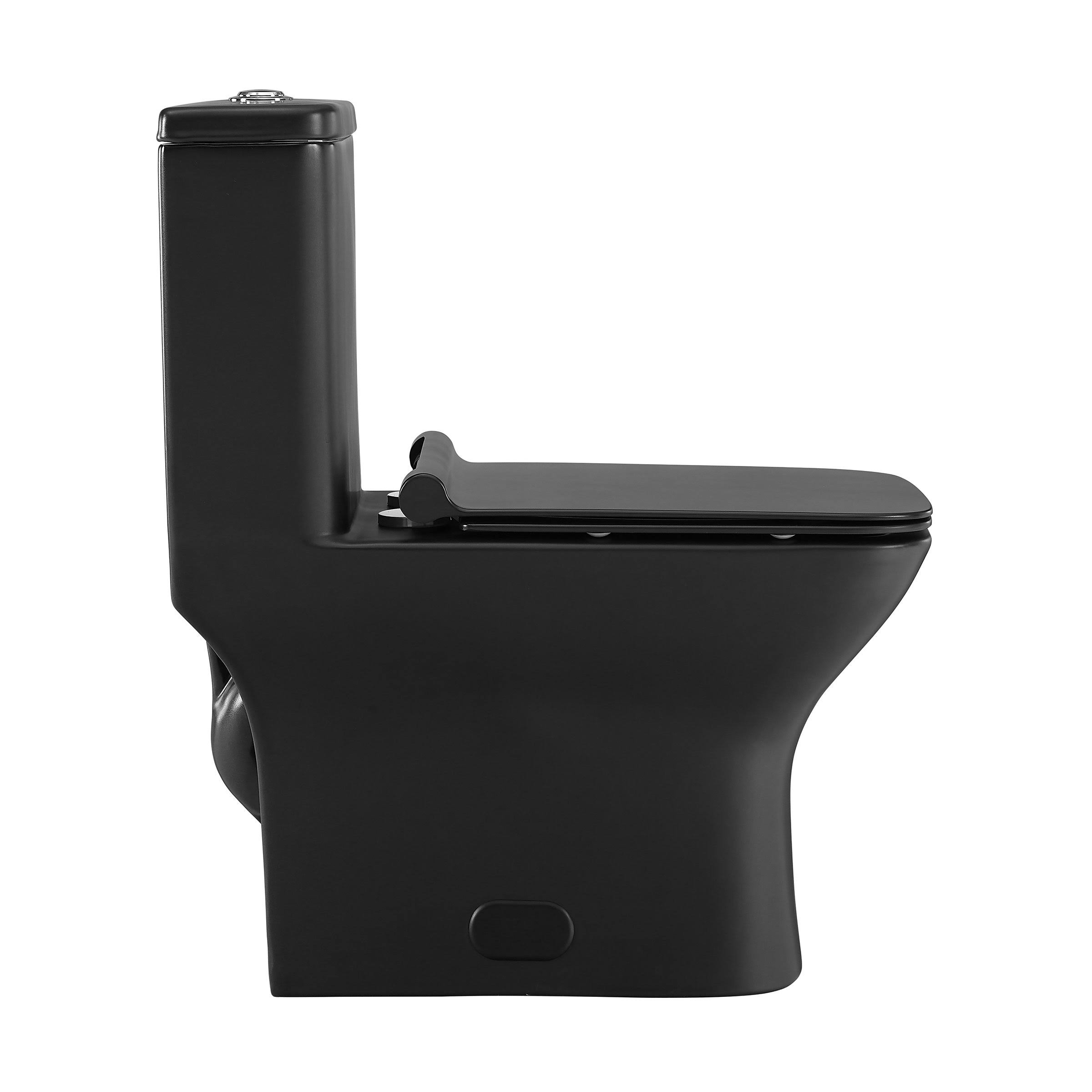 Swiss Madison Carre 1 Piece 0 8 1 28 GPF Dual Flush Square Toilet In 