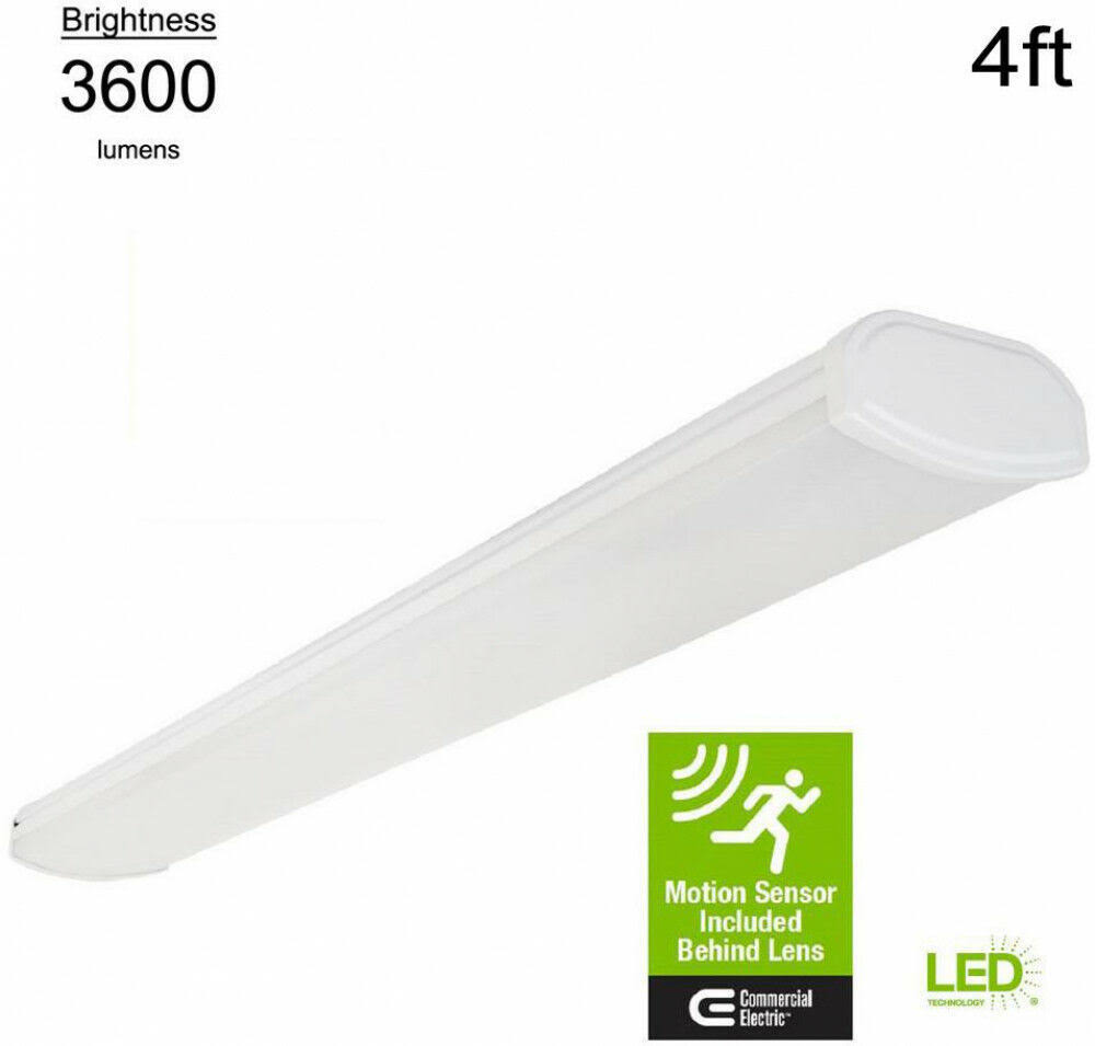 4ft led light fixture with motion sensor