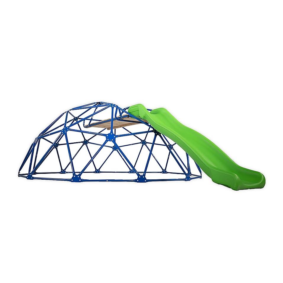 Sportspower Deluxe Metal Dome Climber with Slide in Blue/Green WXF02