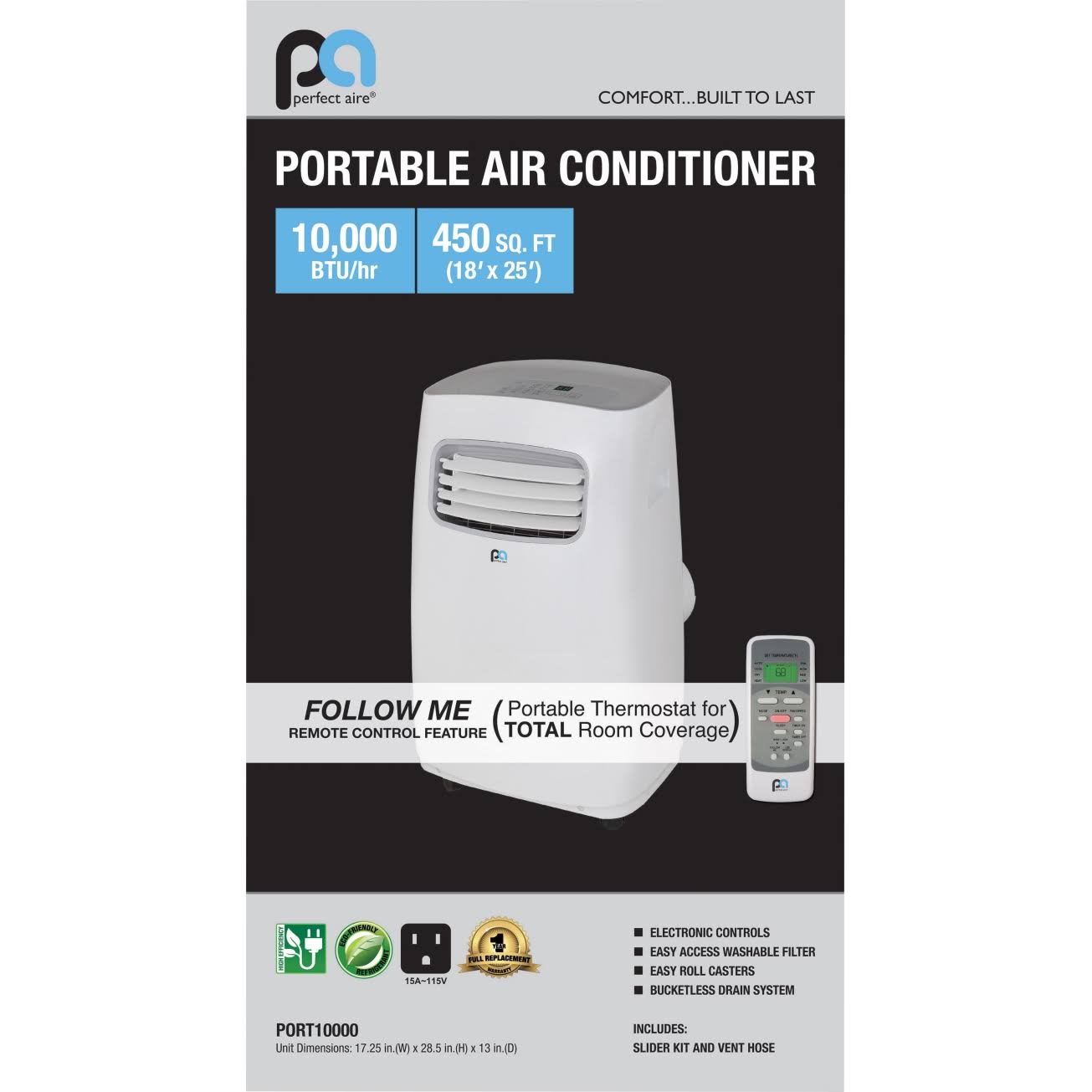 Perfect Aire PORT10000 10,000 BTU Portable Air Conditioner WXF02
