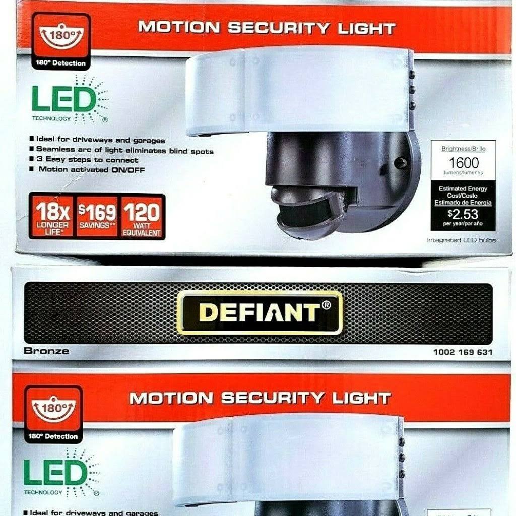 Defiant 180 Degree Bronze Motion Outdoor Integrated LED Security Light