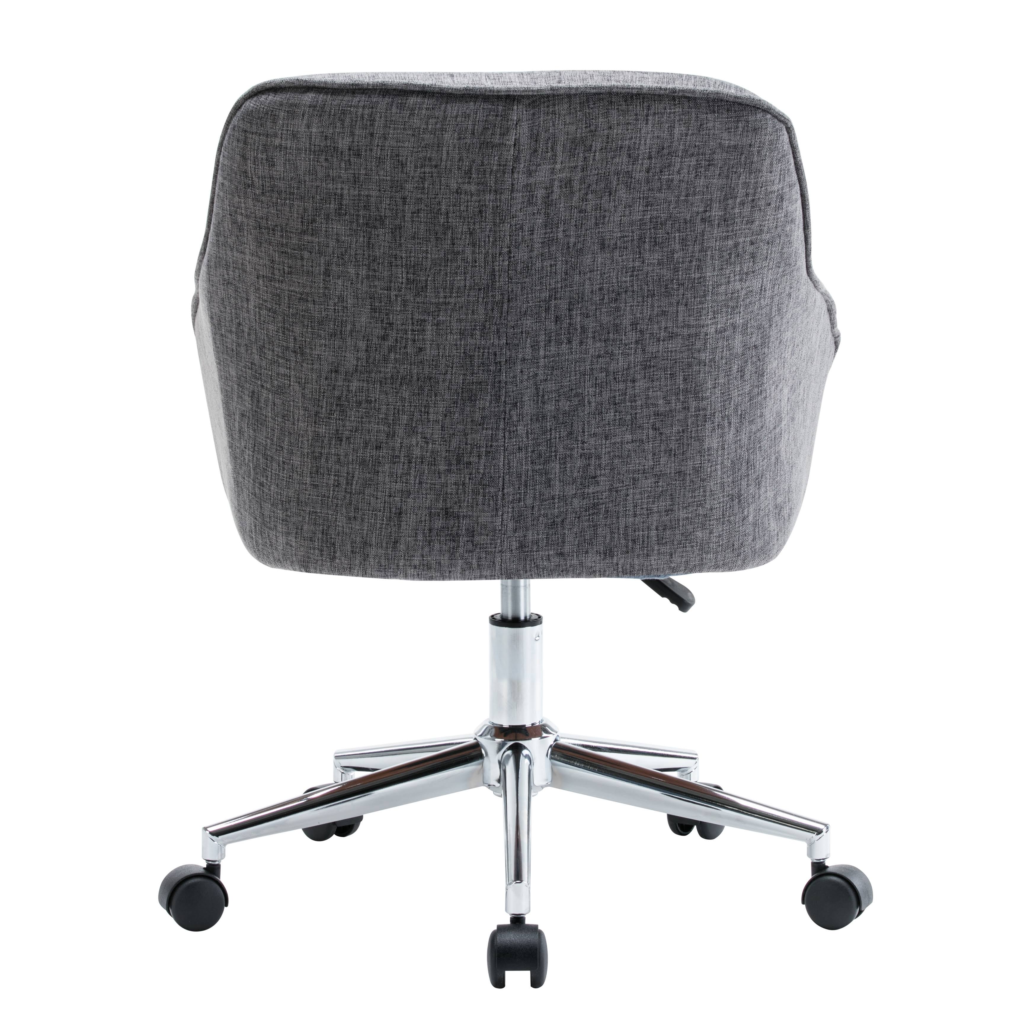 Porthos Home TFC046A GRY Adjustable Height Upholstered Contemporary Swivel Desk Chair with