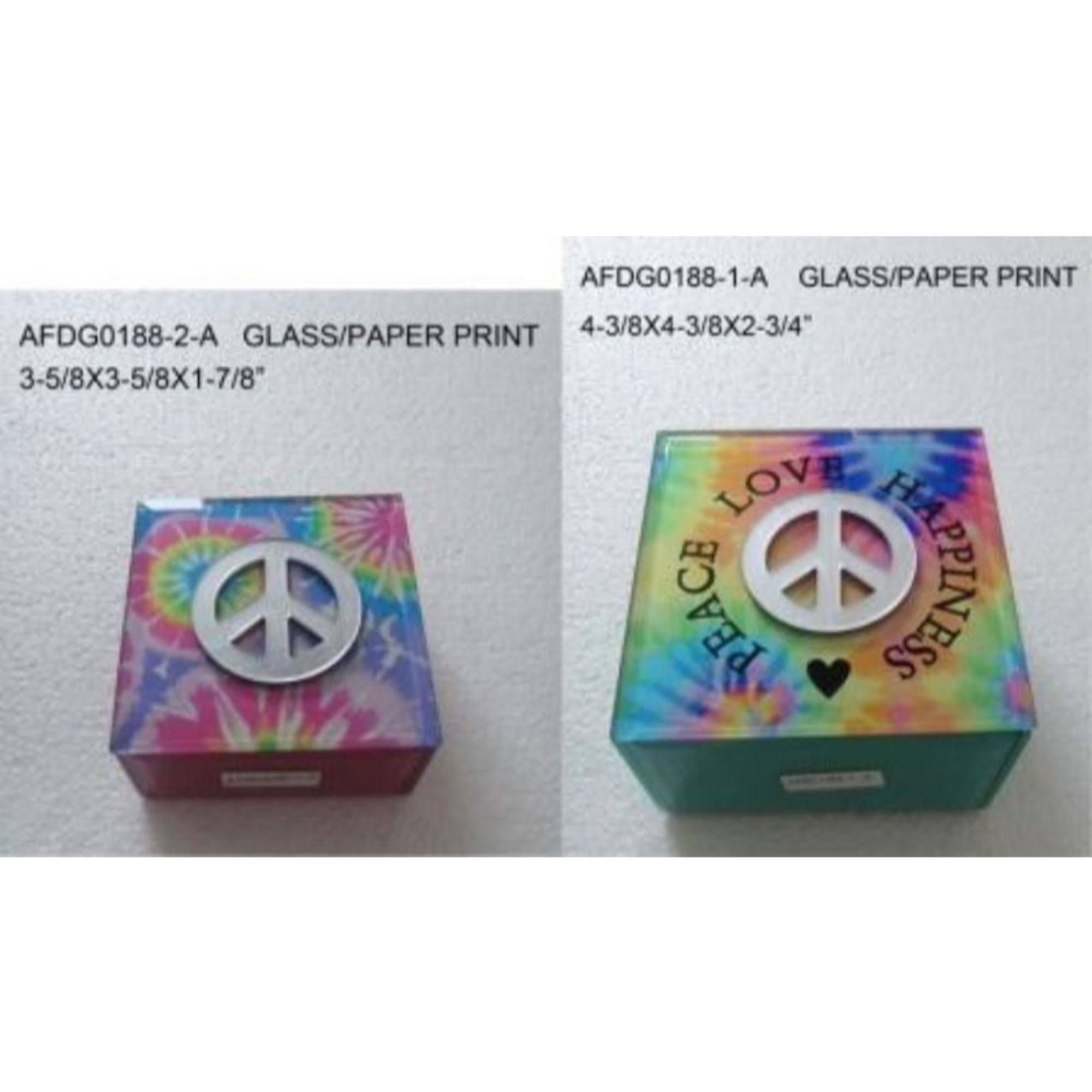 4.25x22 Vibrantly Colored Contemporary Peace Glass Boxes - WXF-02