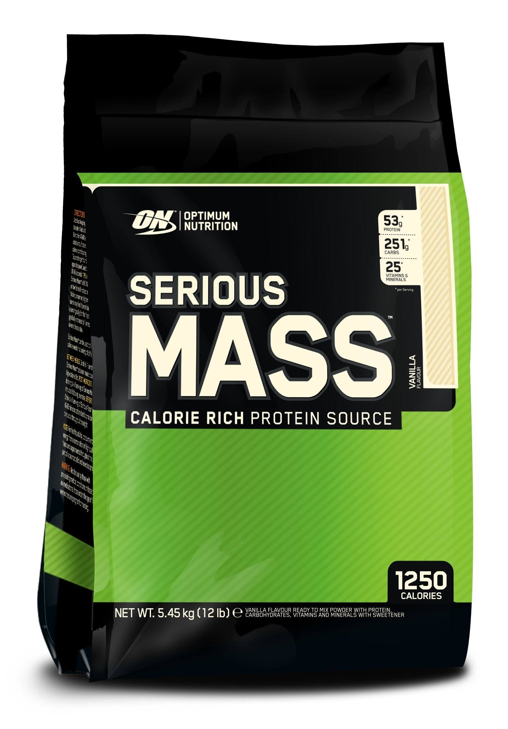 Optimum Nutrition Serious Mass High Protein Weight Gain Powder, Vanilla ...