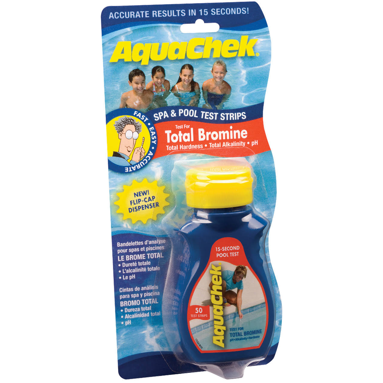 AquaChek Bromine Red Swimming Pool Spa Test Kit Strips (6) Pack WXF02