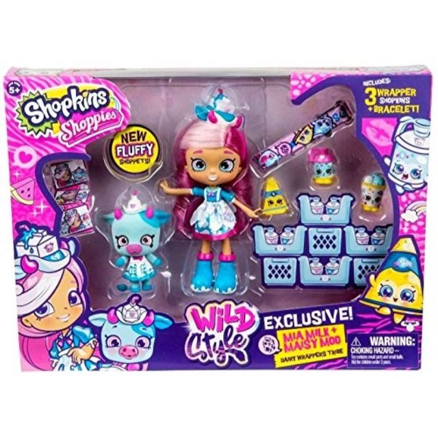 Shopkins Shoppies Wild Style Mia Milk and Maisy Moo Shoppet Pack - WXF-02