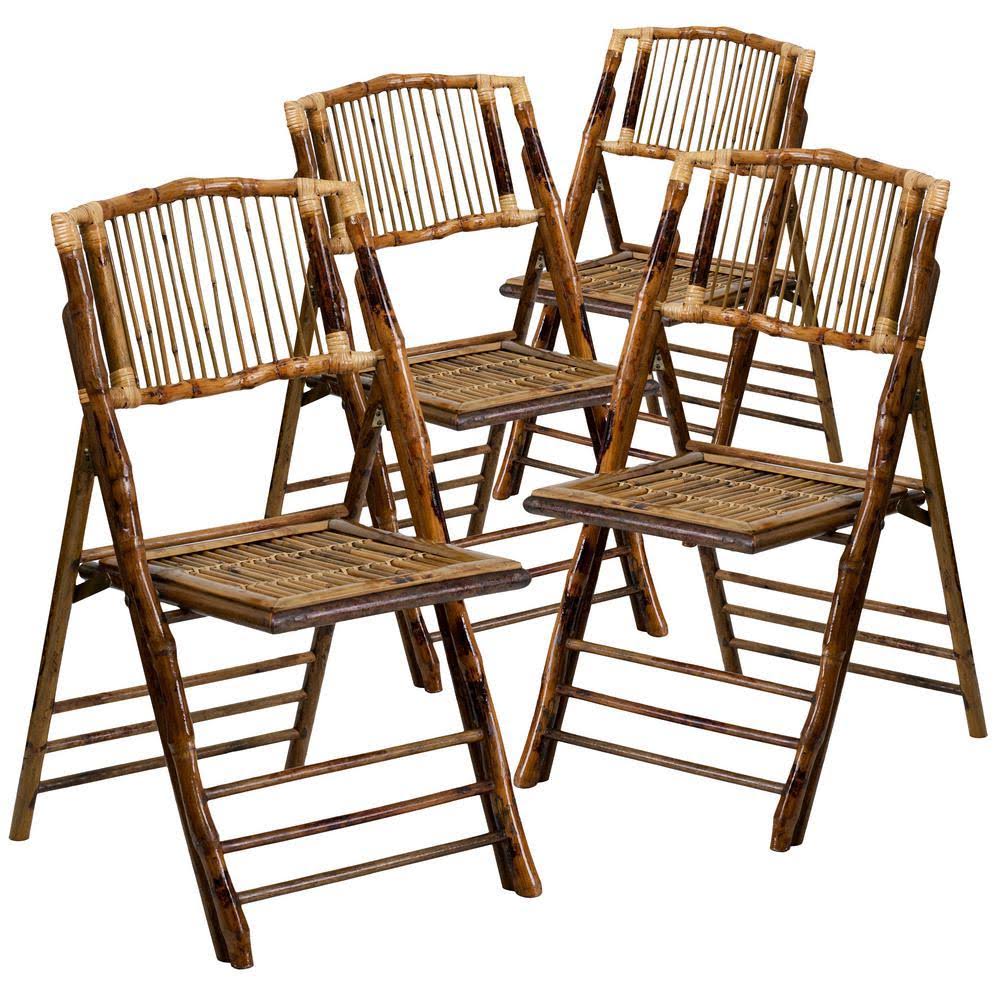 Bamboo Wood Folding Chair (4Pack) WXF02