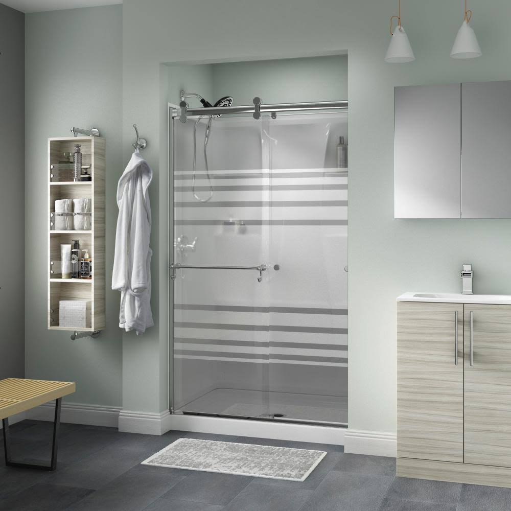 Delta Portman 48 x 71 in. Frameless Contemporary Sliding Shower Door in