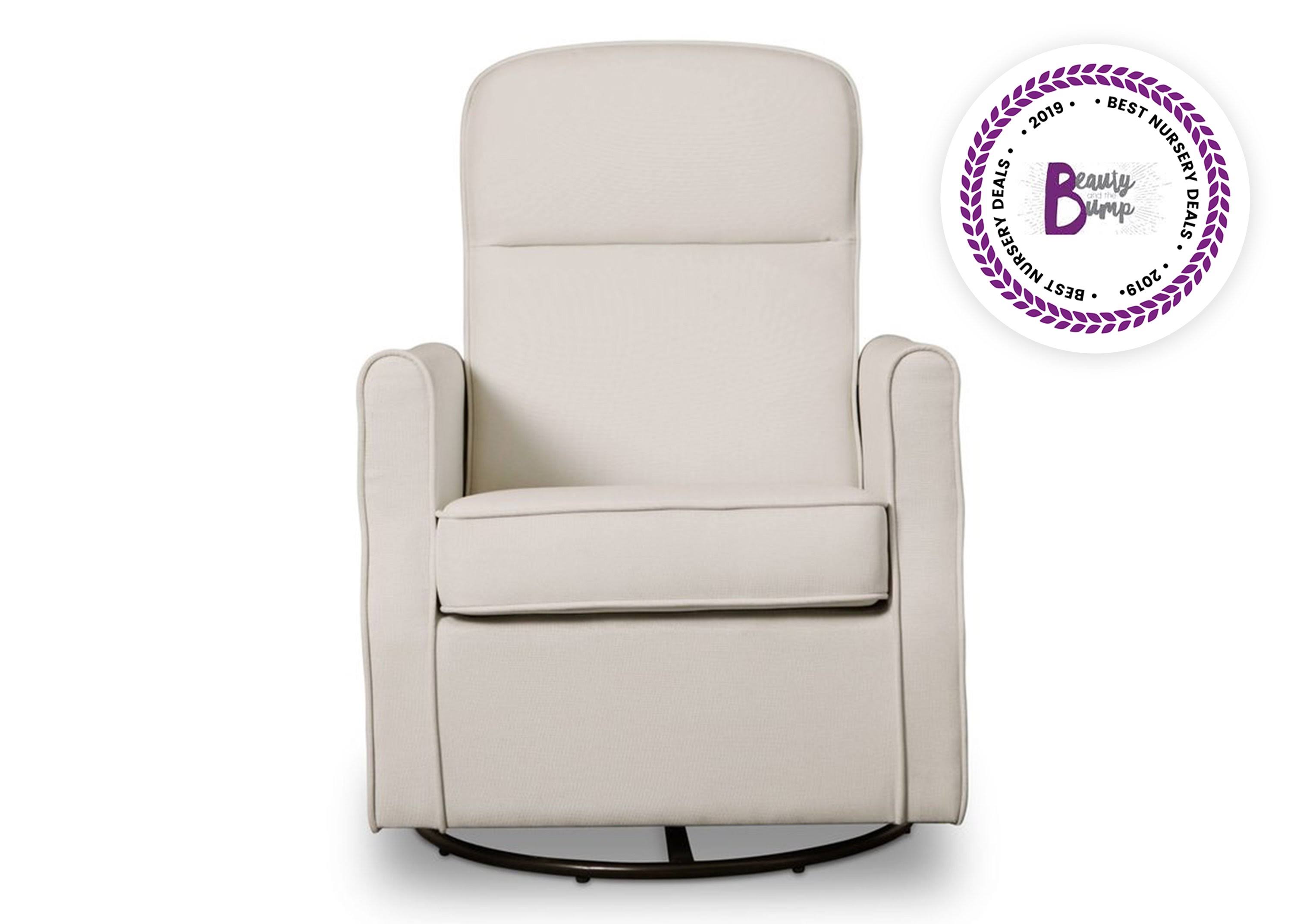 Delta Children Blair Slim Nursery Glider Swivel Rocker Chair Taupe