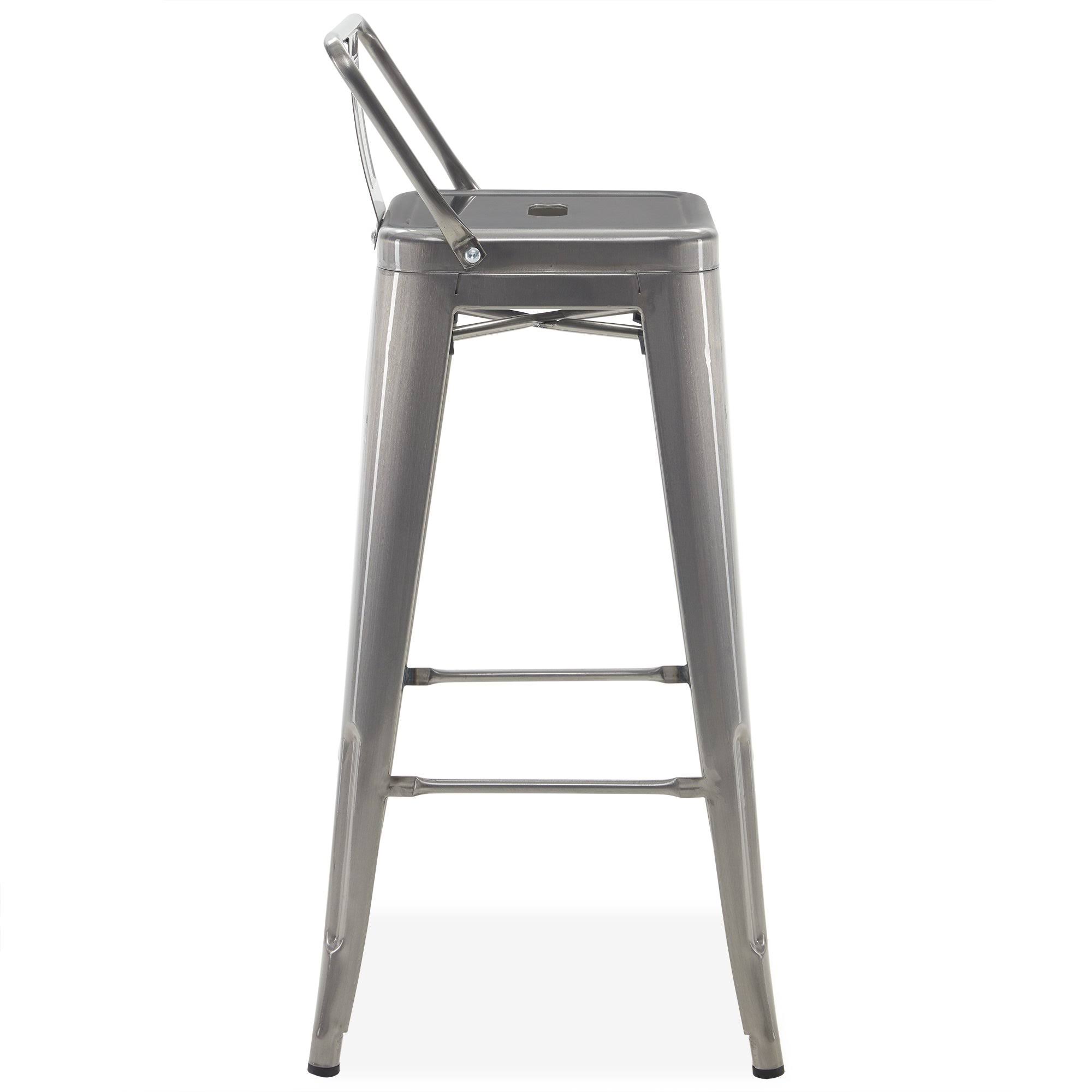 BELLEZE Furniture Asher Bar Stool Low Back Indoor and Outdoor Chair