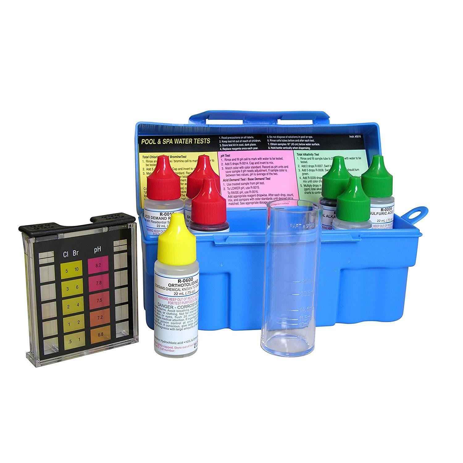 Taylor Swimming Pool & Spa Water 4in1 Chlorine Bromine Ph Test Kit K