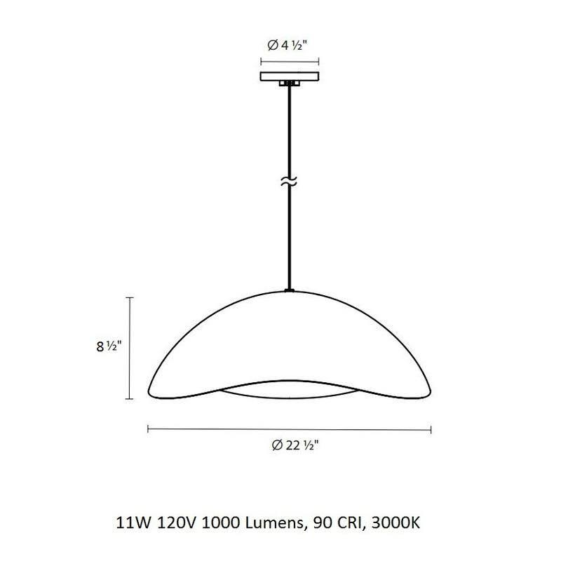 Sonneman 2673.03W Waveforms Small Dome LED Pendant, Satin White WXF02