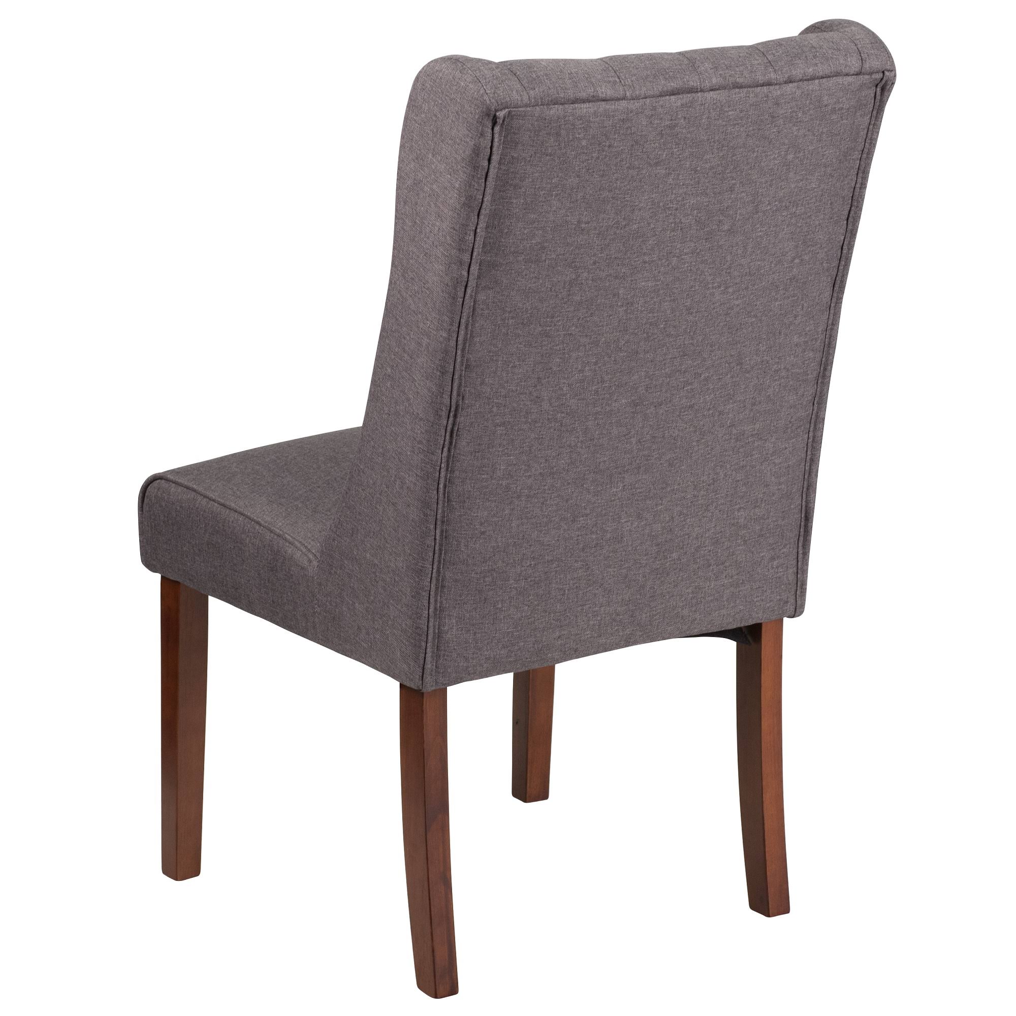 38.25x22 Gray Contemporary Upholstered Button Tufted Parsons Chair - WXF-02