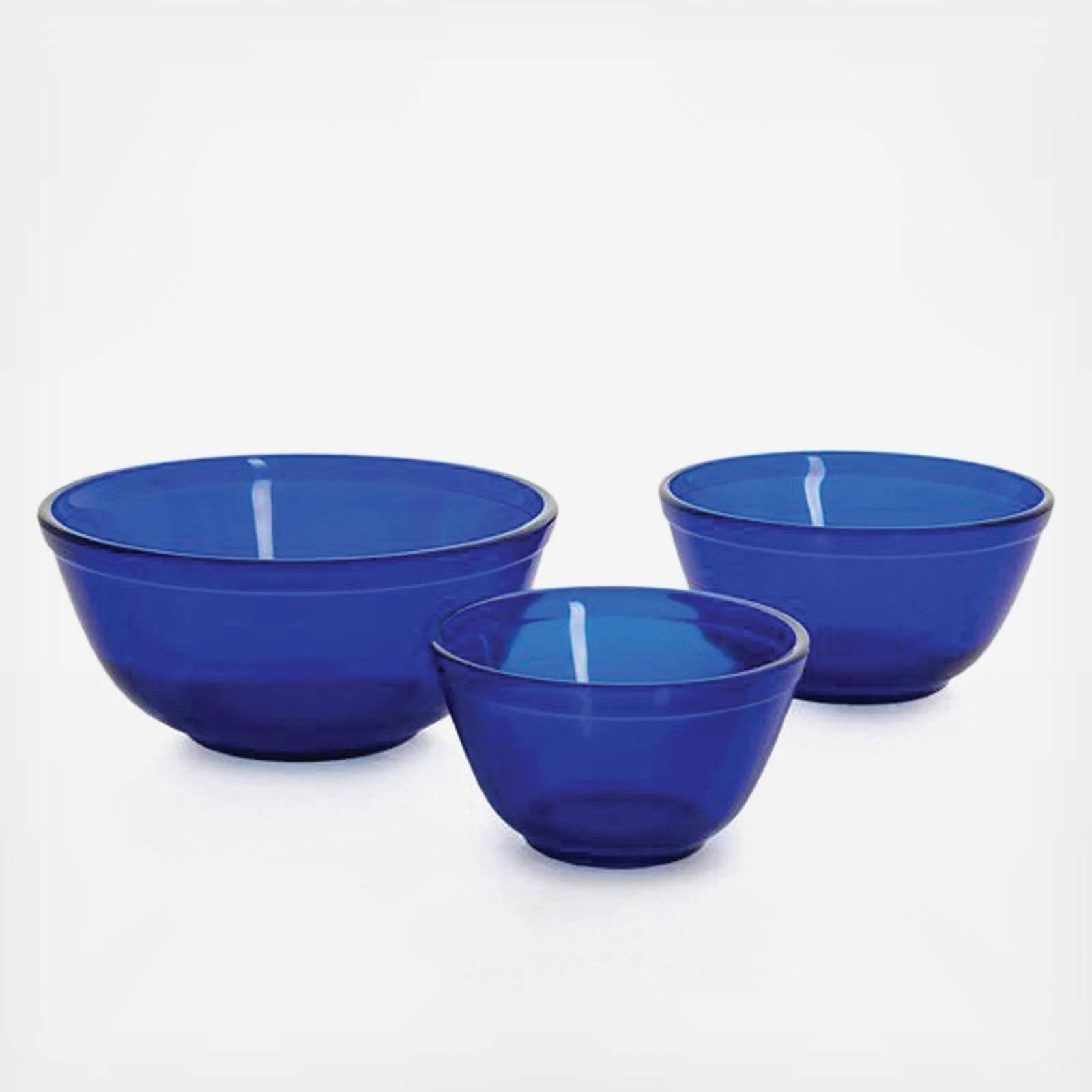 Mosser Glass Mixing Bowl Set Cobalt 245COB WXF02