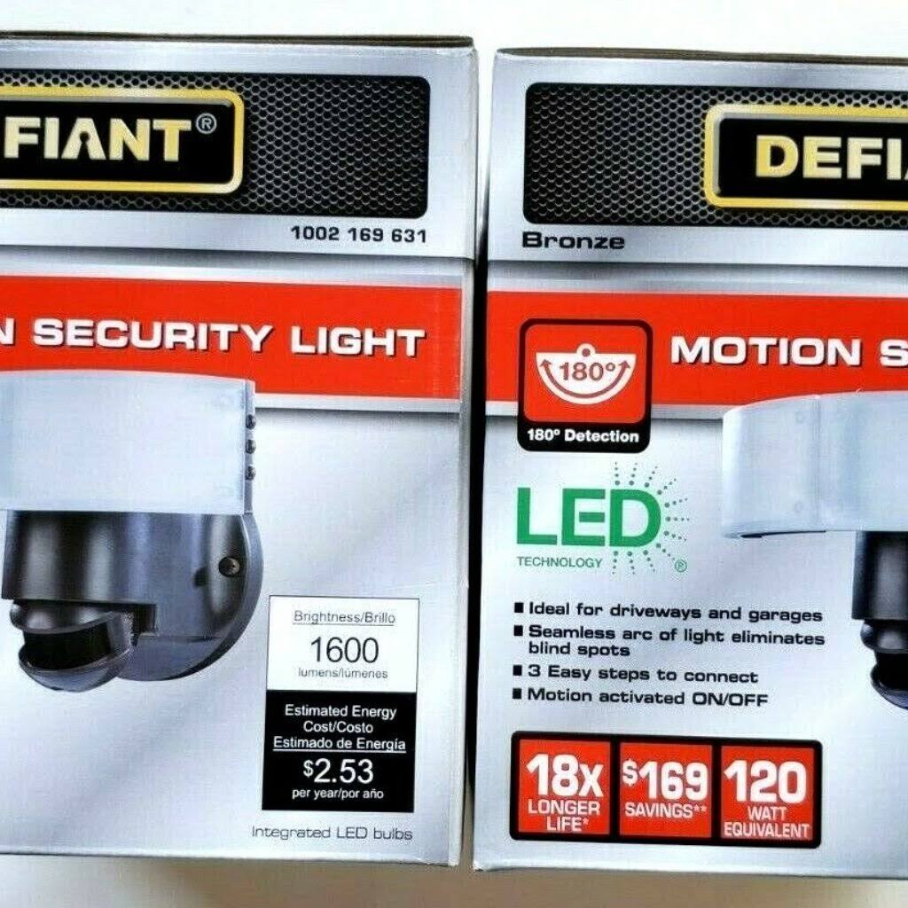 Defiant 180 Degree Bronze Motion Outdoor Integrated LED Security Light