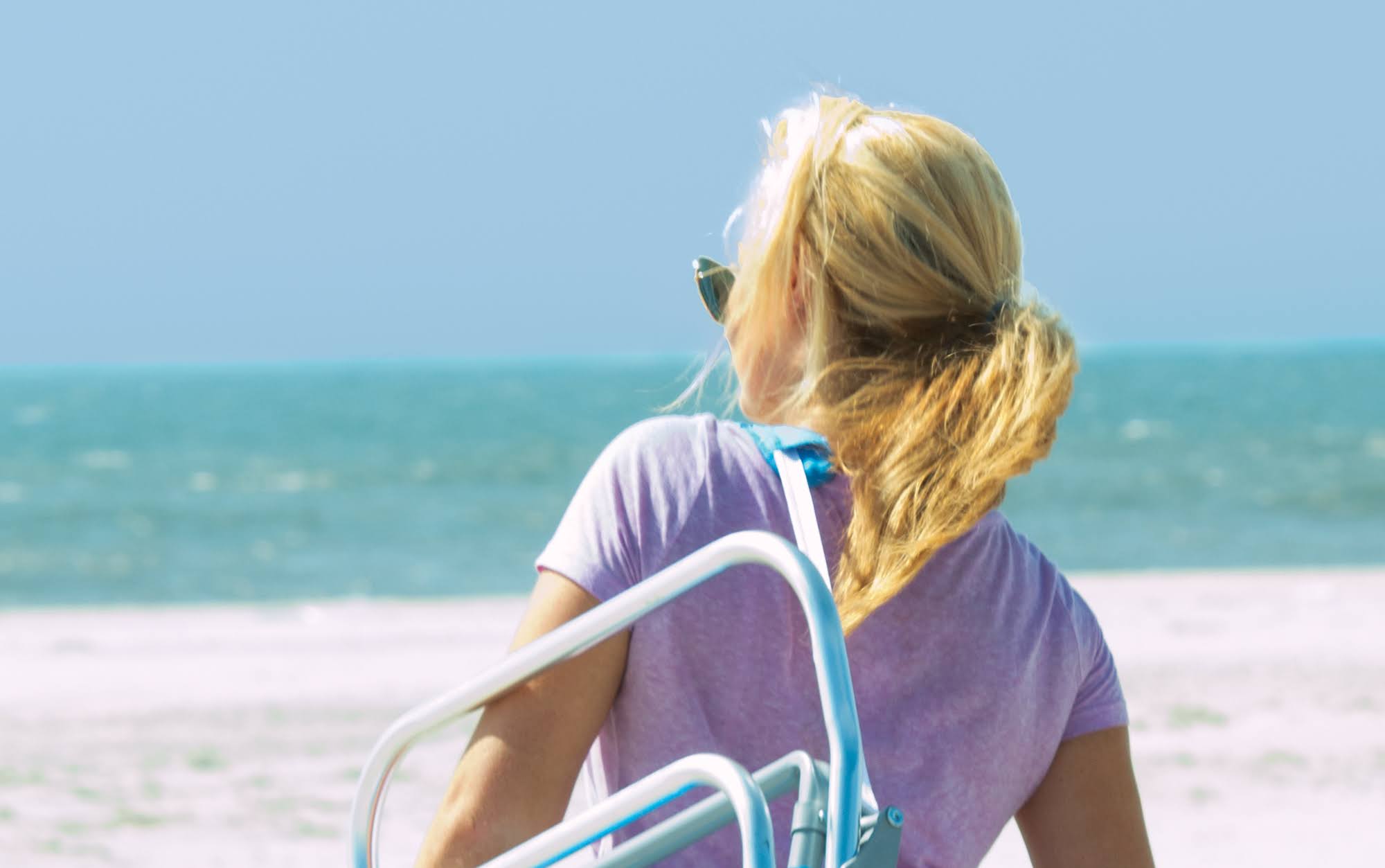 Rio Beach 4 Position Easy in Easy Out Beach Chair Blue WXF02