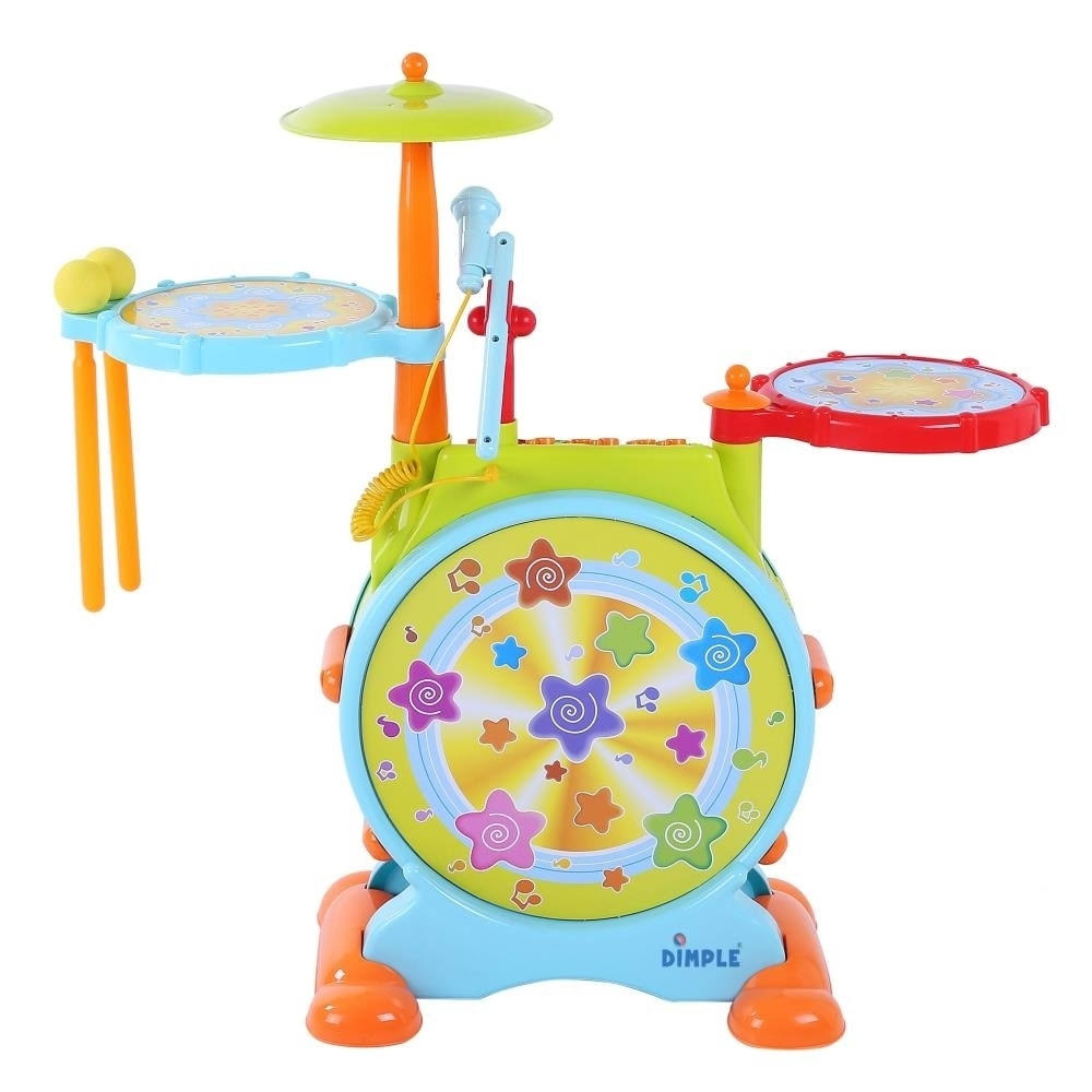 Dimple Electric Big Toy Drum Set for Kids with Movable Working ...