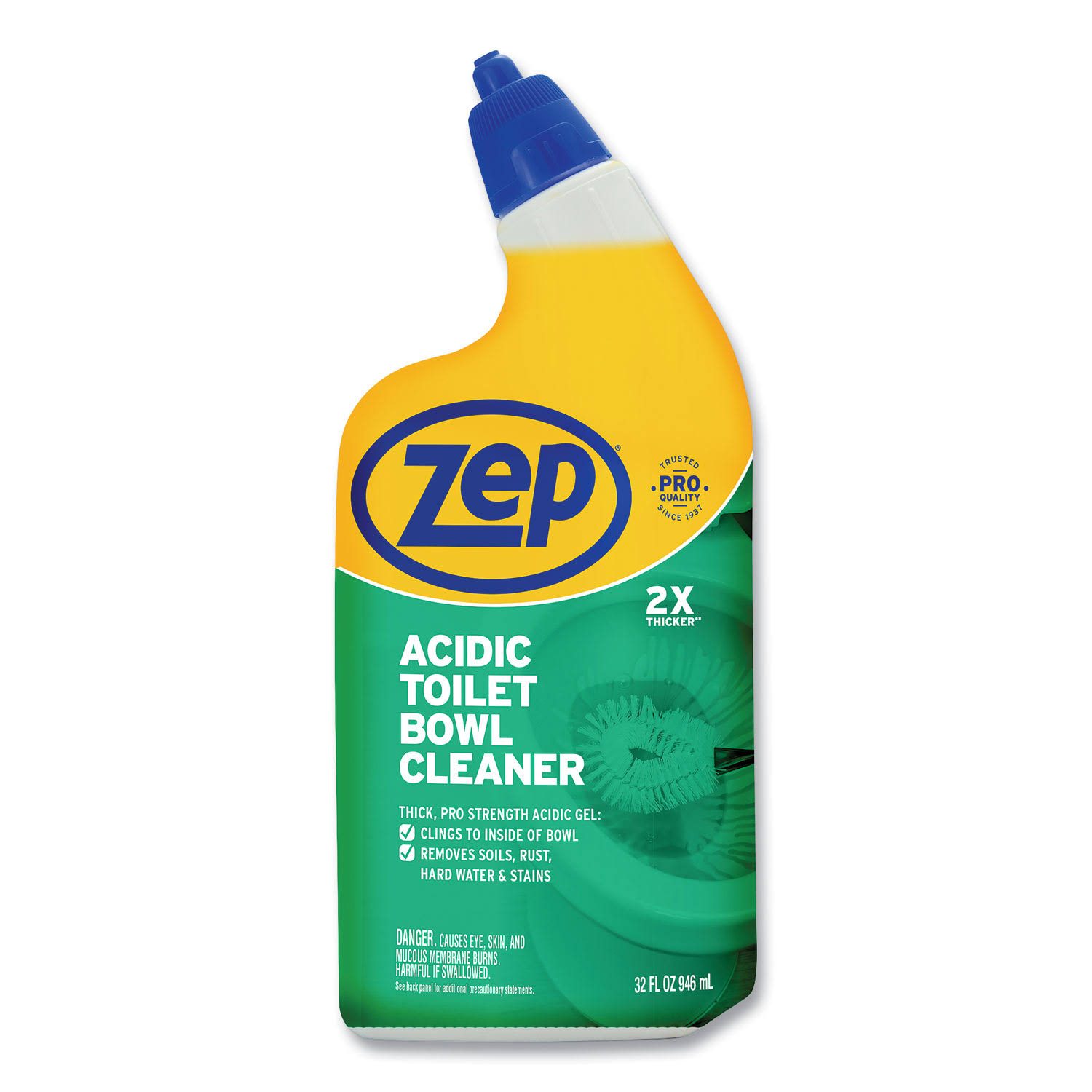 Zep Acidic Toilet Bowl Cleaner, Mint, 32 oz Bottle, 12/Carton WXF02