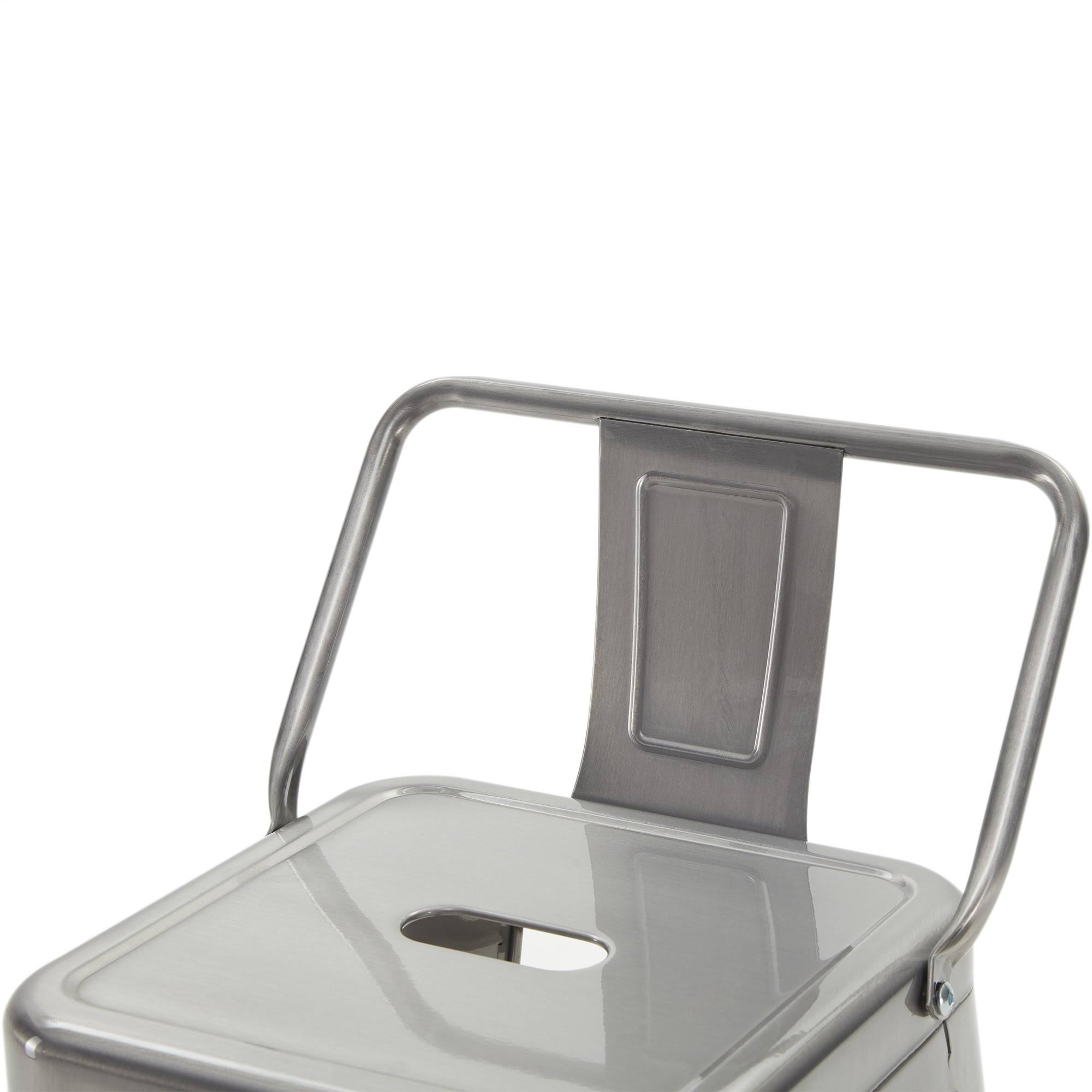 BELLEZE Furniture Asher Bar Stool Low Back Indoor and Outdoor Chair