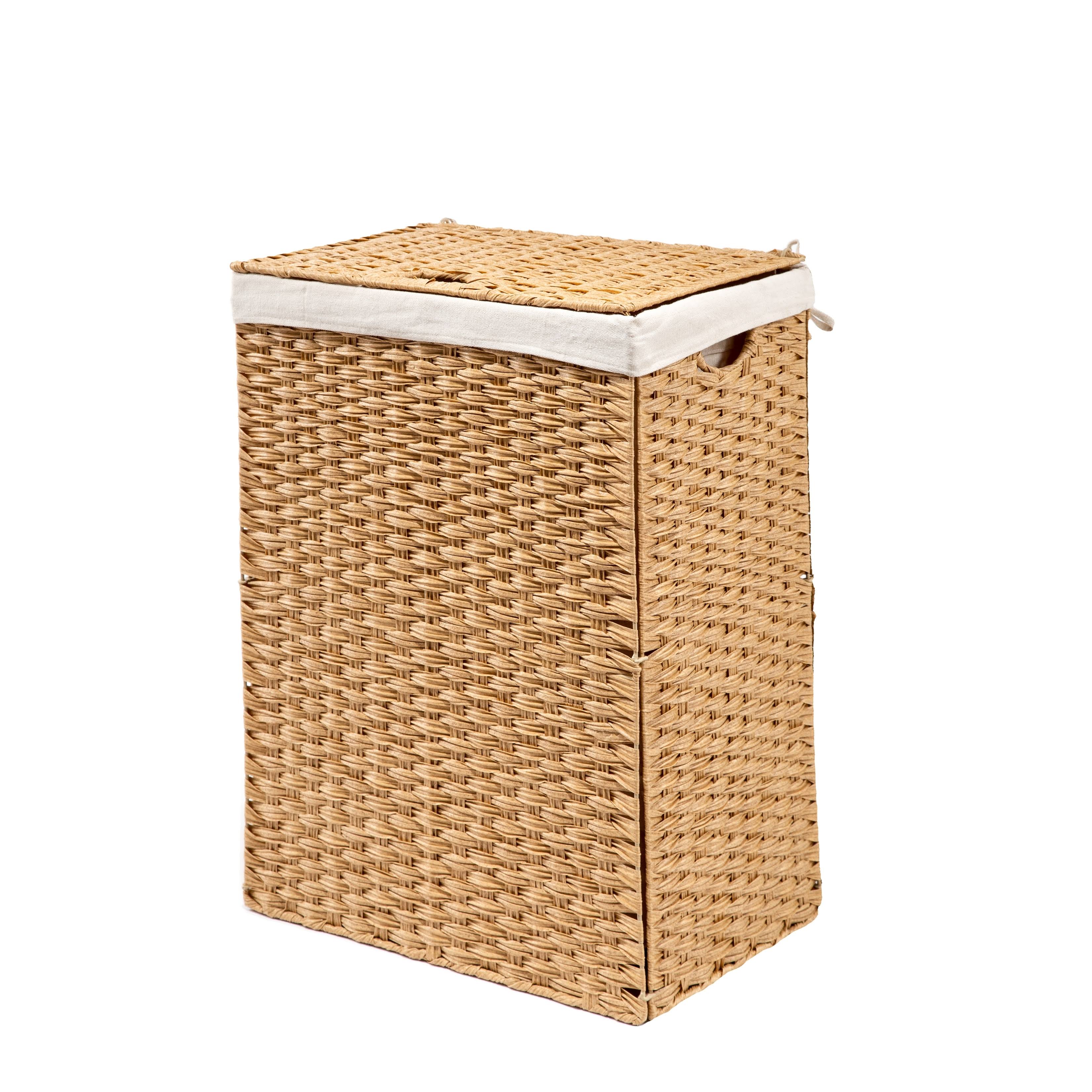 Seville Classics Lidded Foldable Portable Rectangular Laundry Hamper