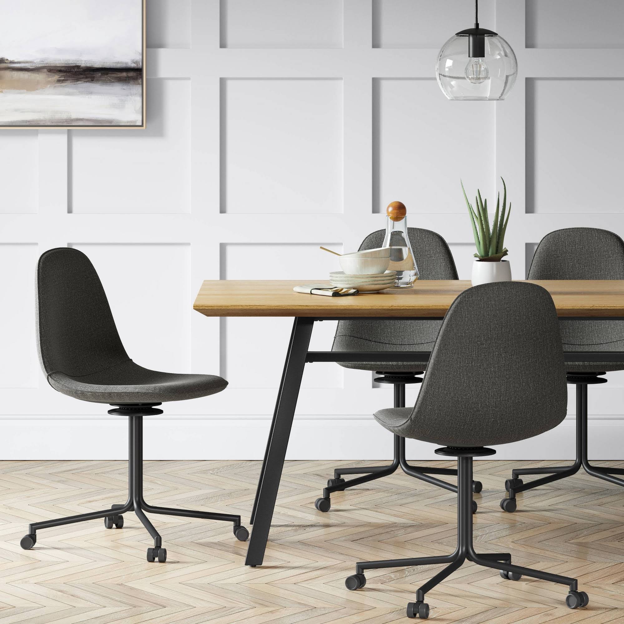 Copley Fully Assembled Office Chair with Casters Dark Gray Project 62