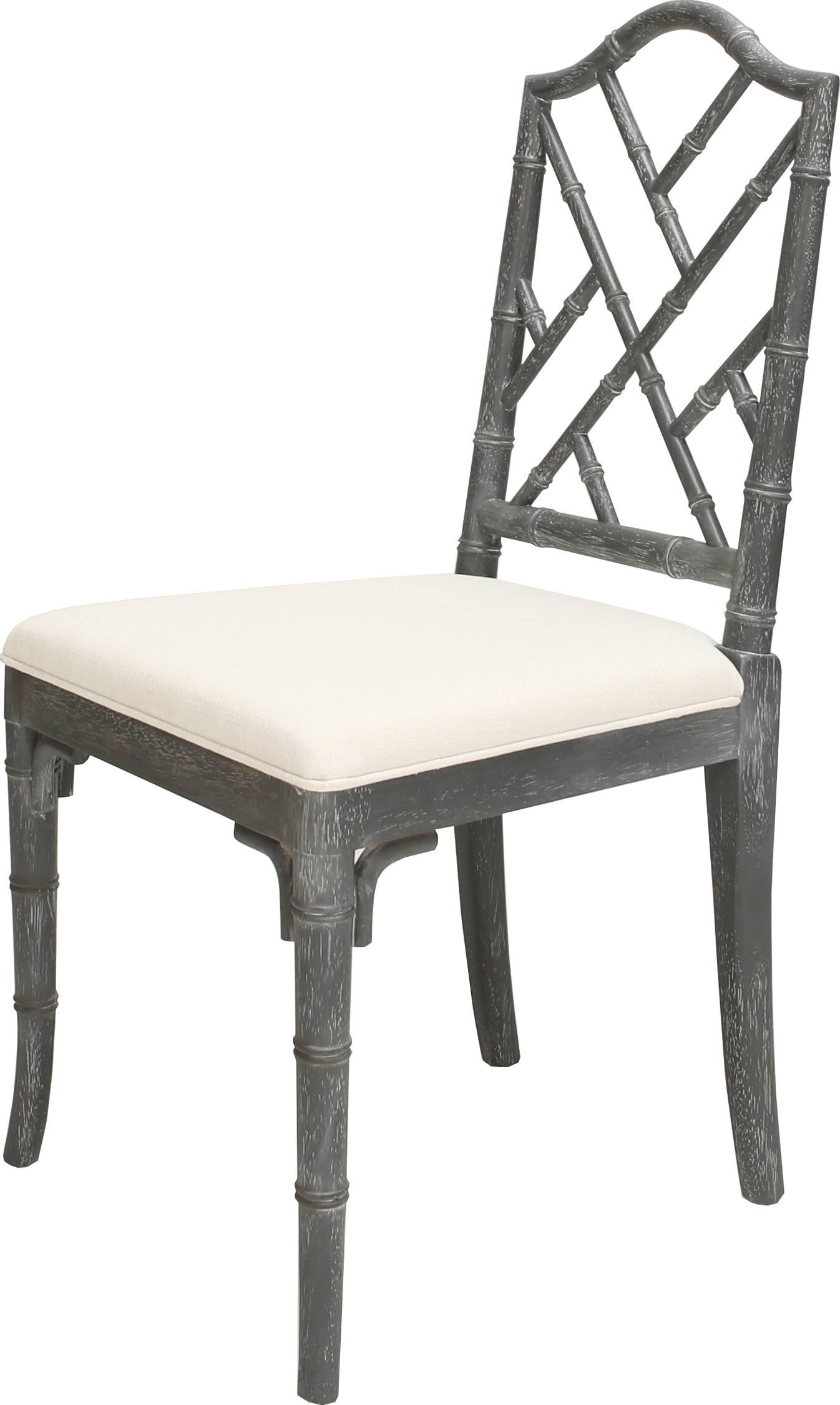 Worlds Away Fairfield Bamboo Dining Chair Cerused Oak WXF02