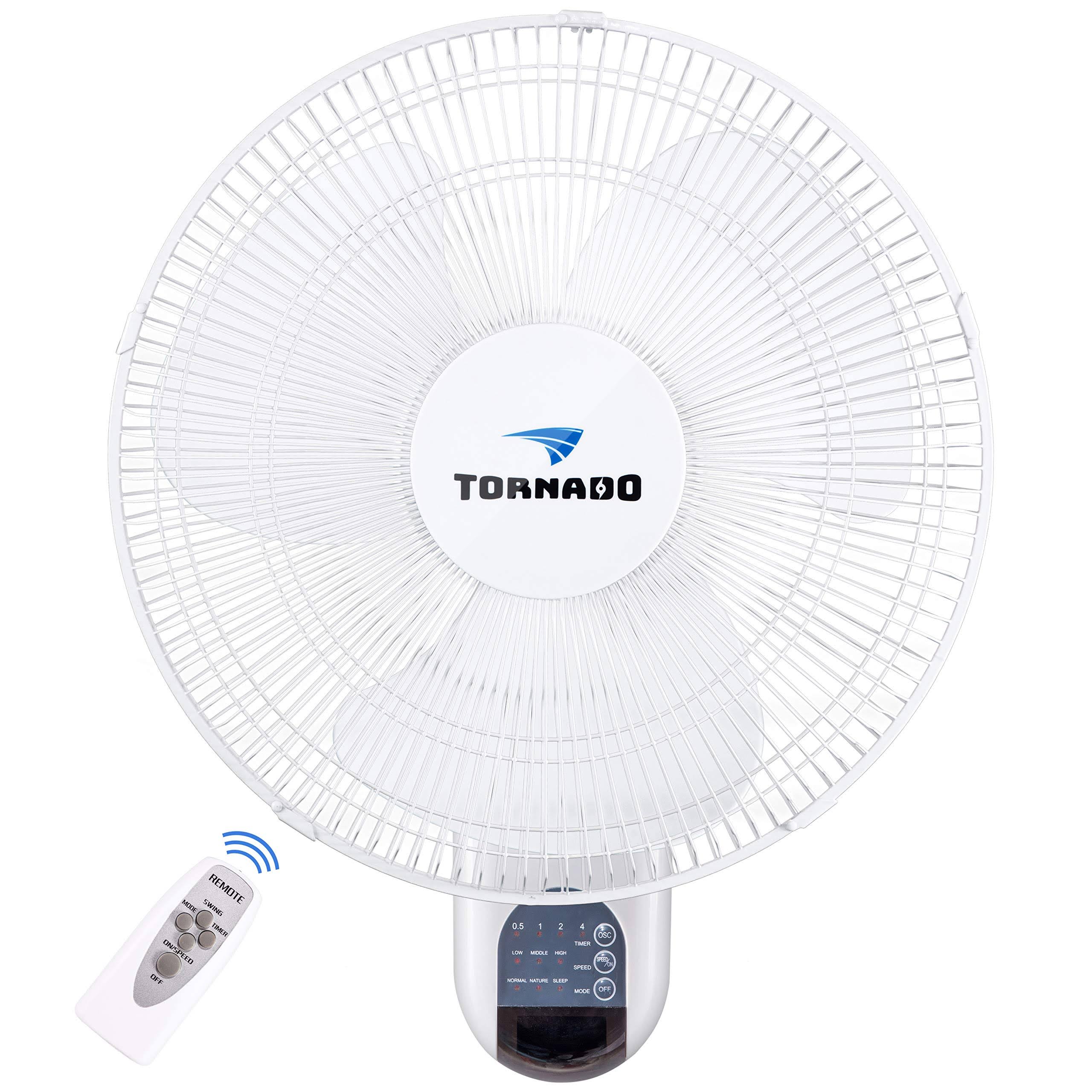 Tornado 16 inch Digital Wall Mount Fan Remote Control Included 3