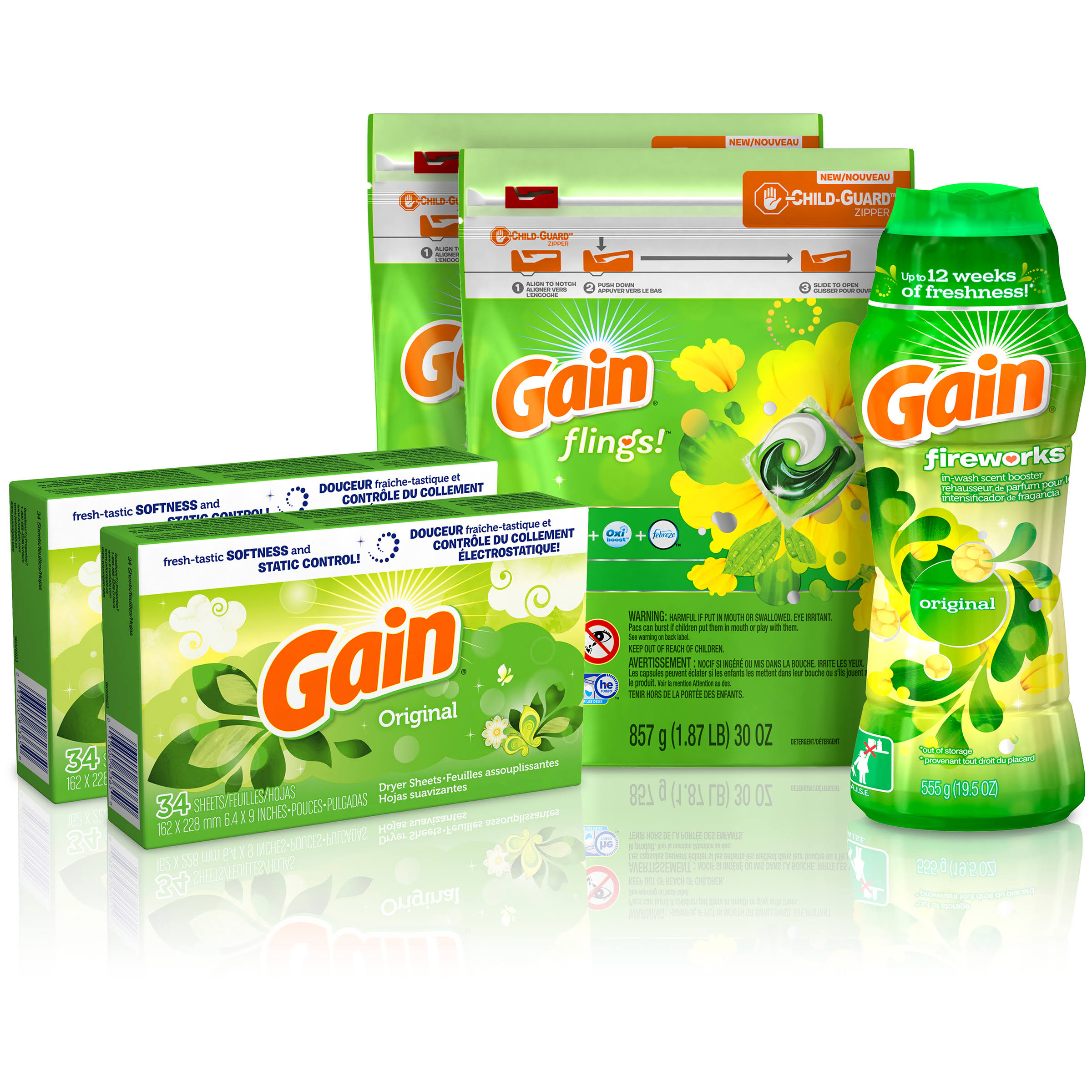 Gain Laundry Scent Bundle 5 Pc Pack WXF02