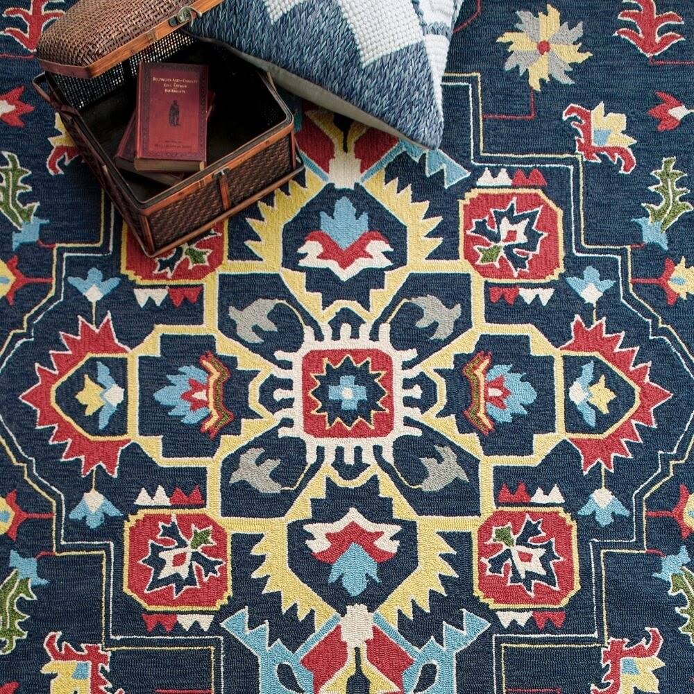 Jackson Hand Hooked Blue Rug WGL03