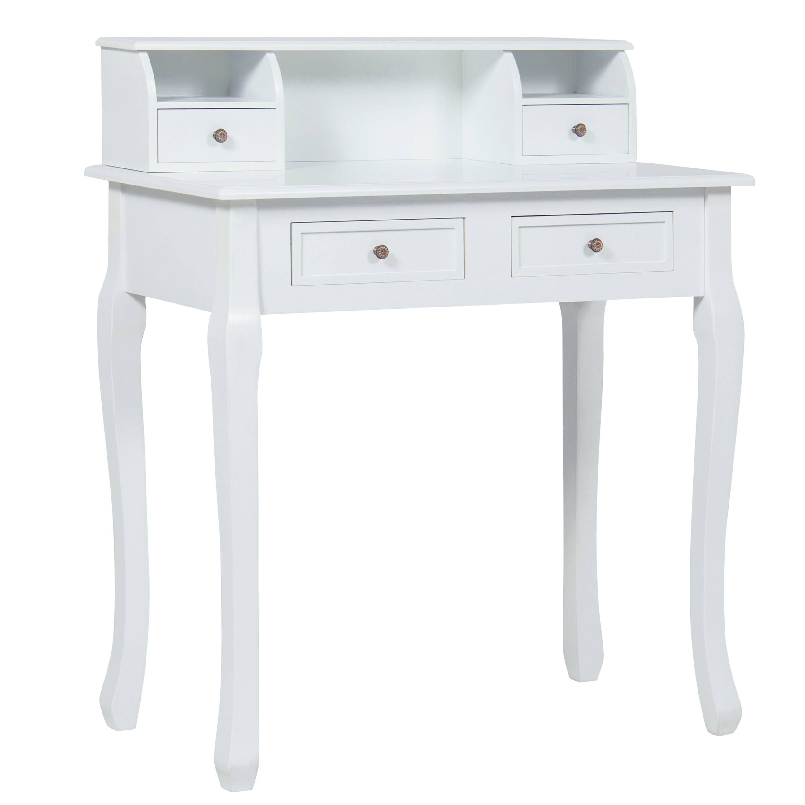 Best Choice Products Home Office Furniture Writing Desk, White WGL03