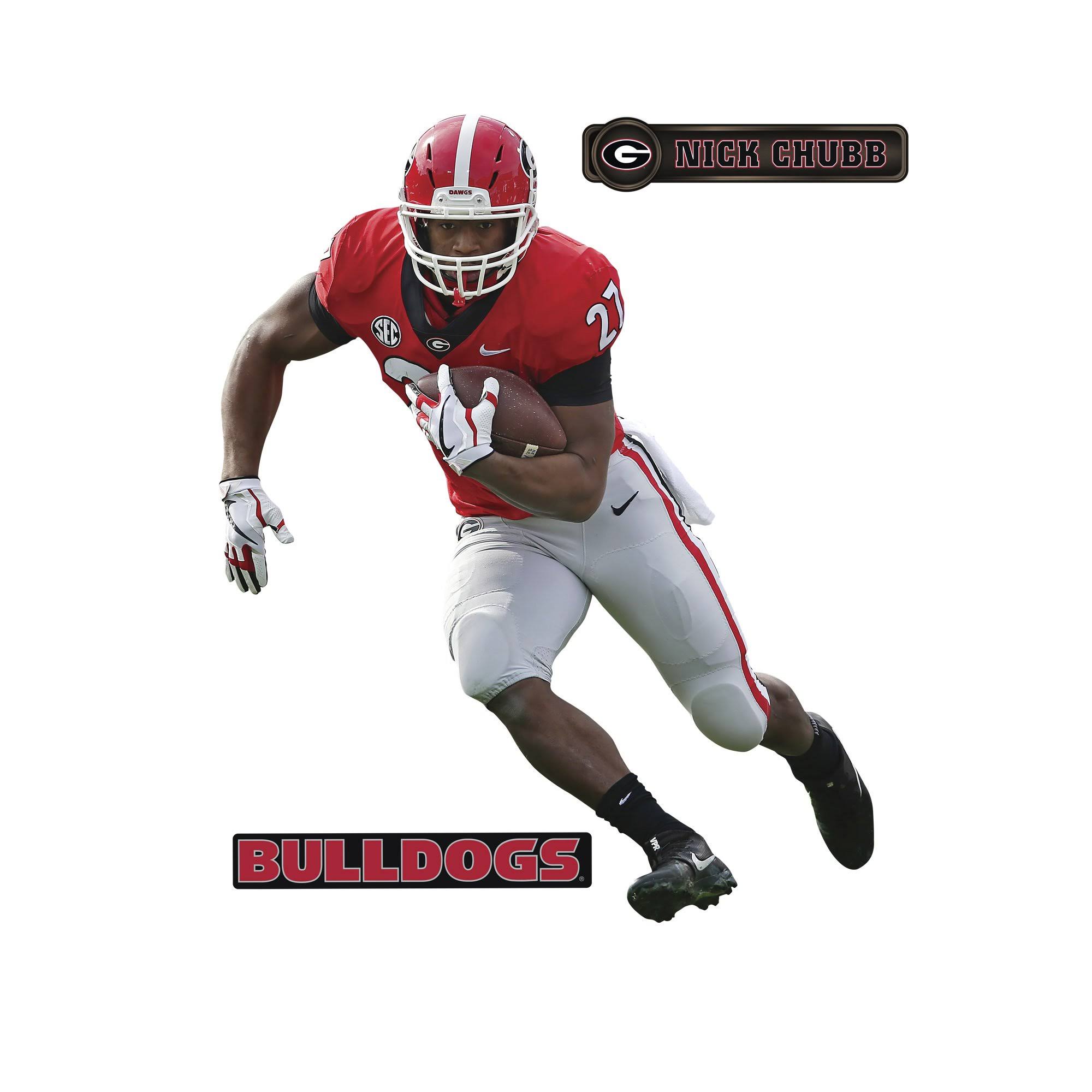 Fathead Nick Chubb Georgia Life Size Officially Licensed Removable Wall Decal 