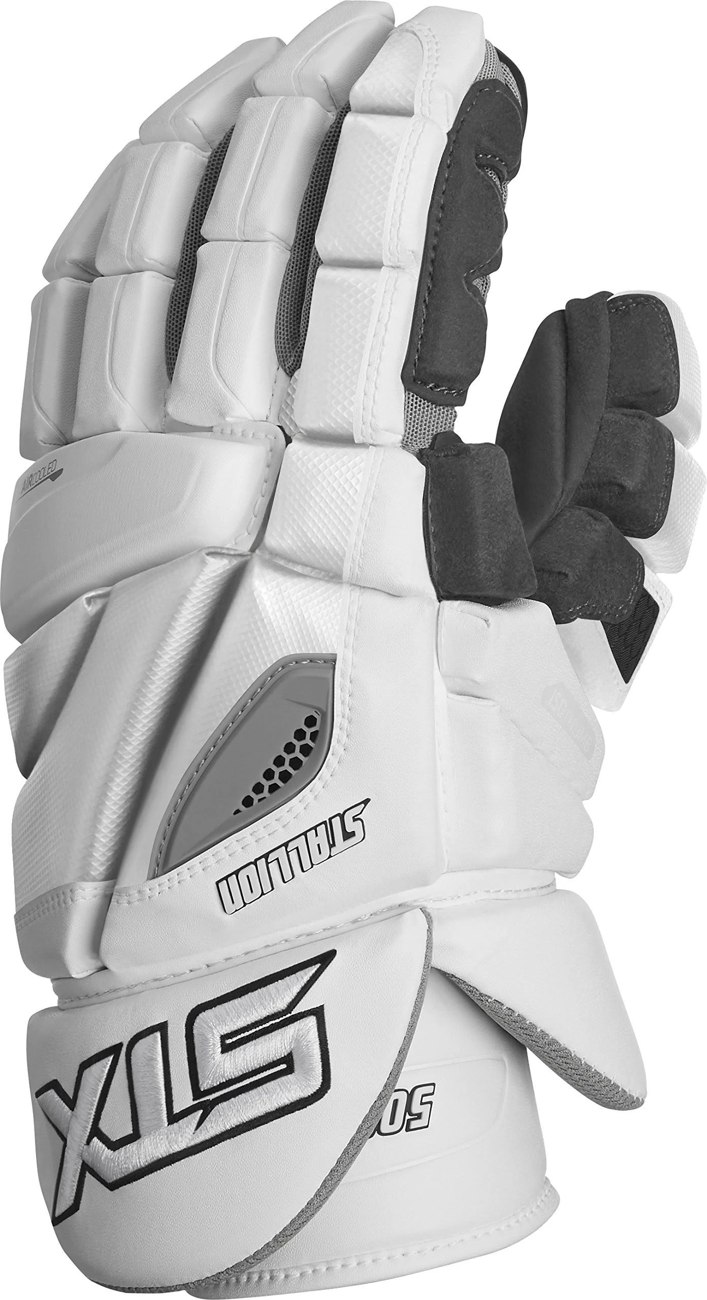STX Stallion 500 Lacrosse Gloves White customprintedsigns