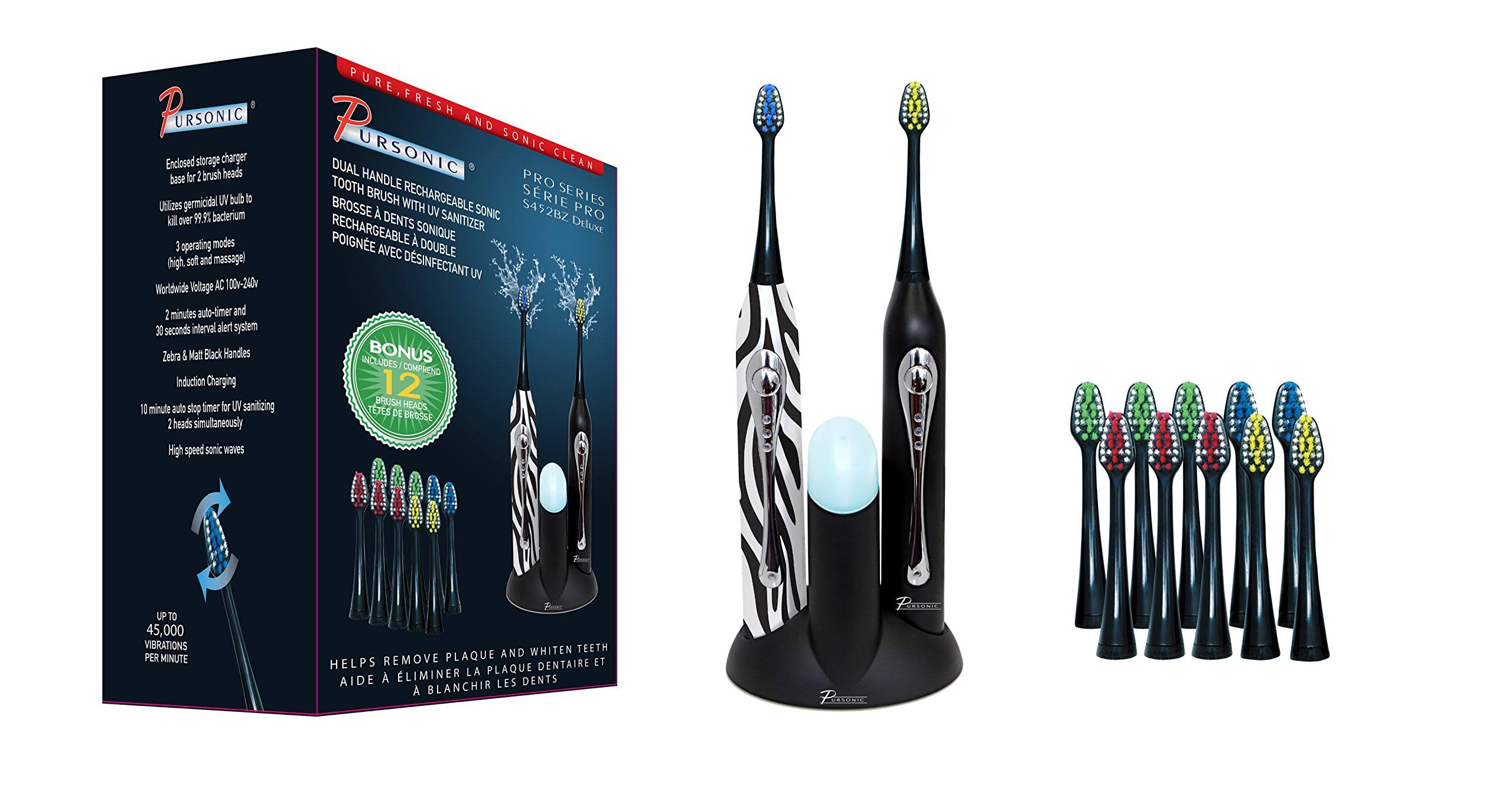 Pursonic Dual Handle Sonic Toothbrush with UV Sanitizer WGL03
