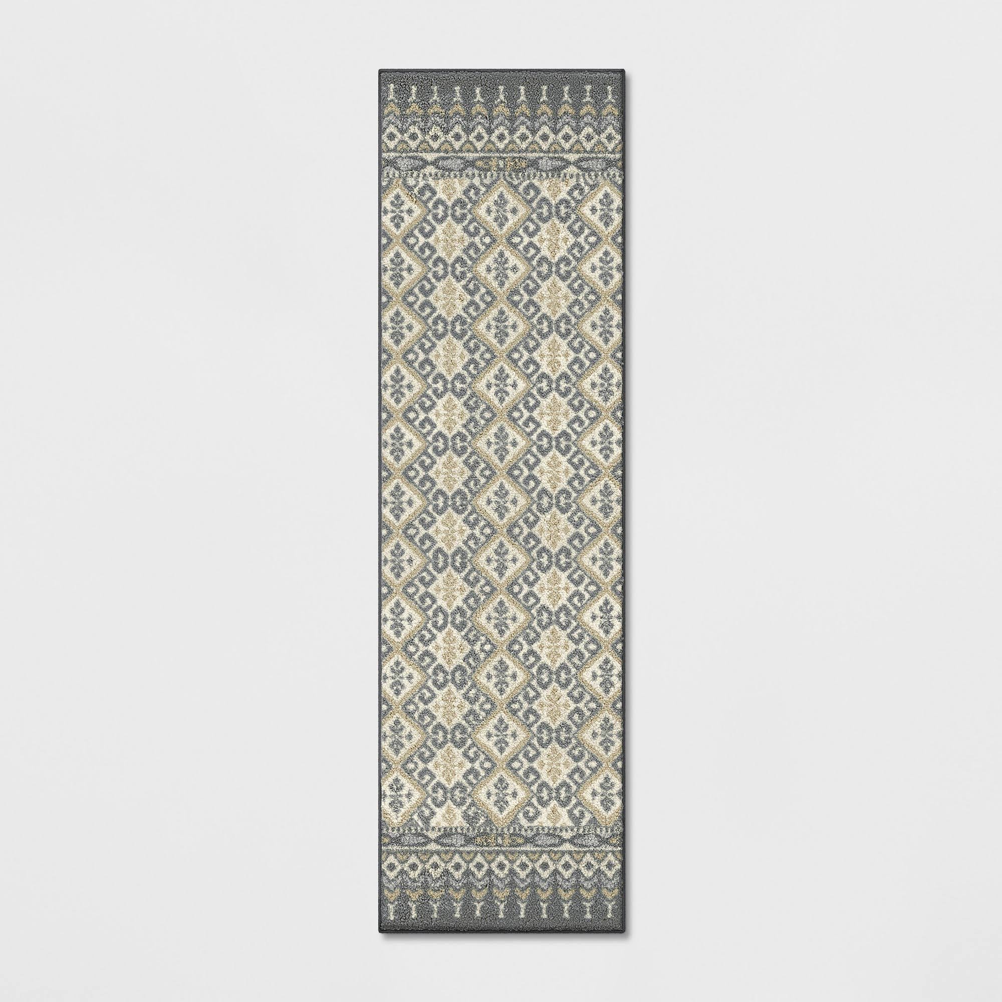 2&x7& Diamond Tufted Accent Rugs Gray Threshold WGL03