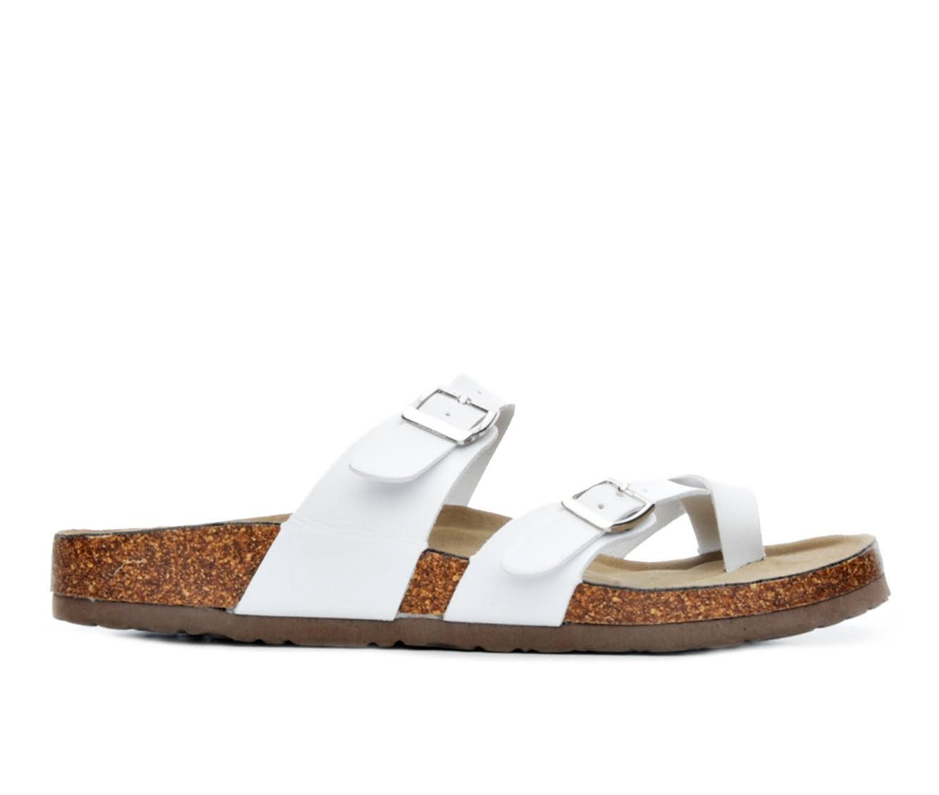 Madden Girl Bryceee Flat Comfort Sandals, White WGL03