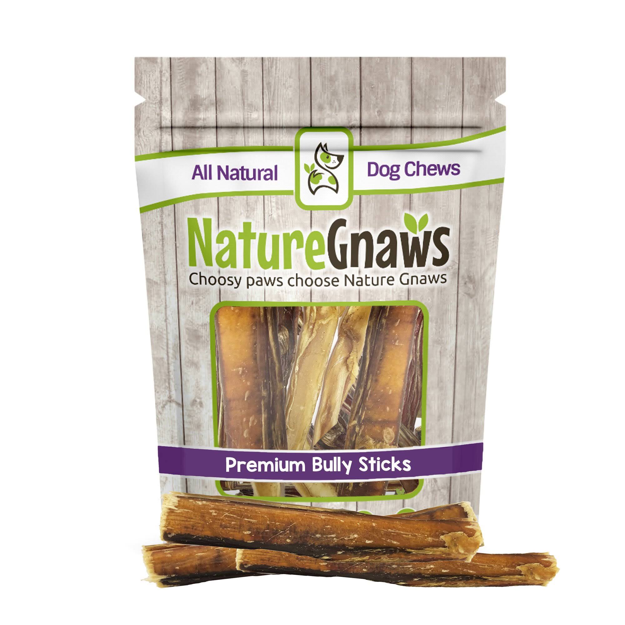 Jumbo Bully Sticks 1112x22 Natural Dog Chews by Nature Gnaws WGL03