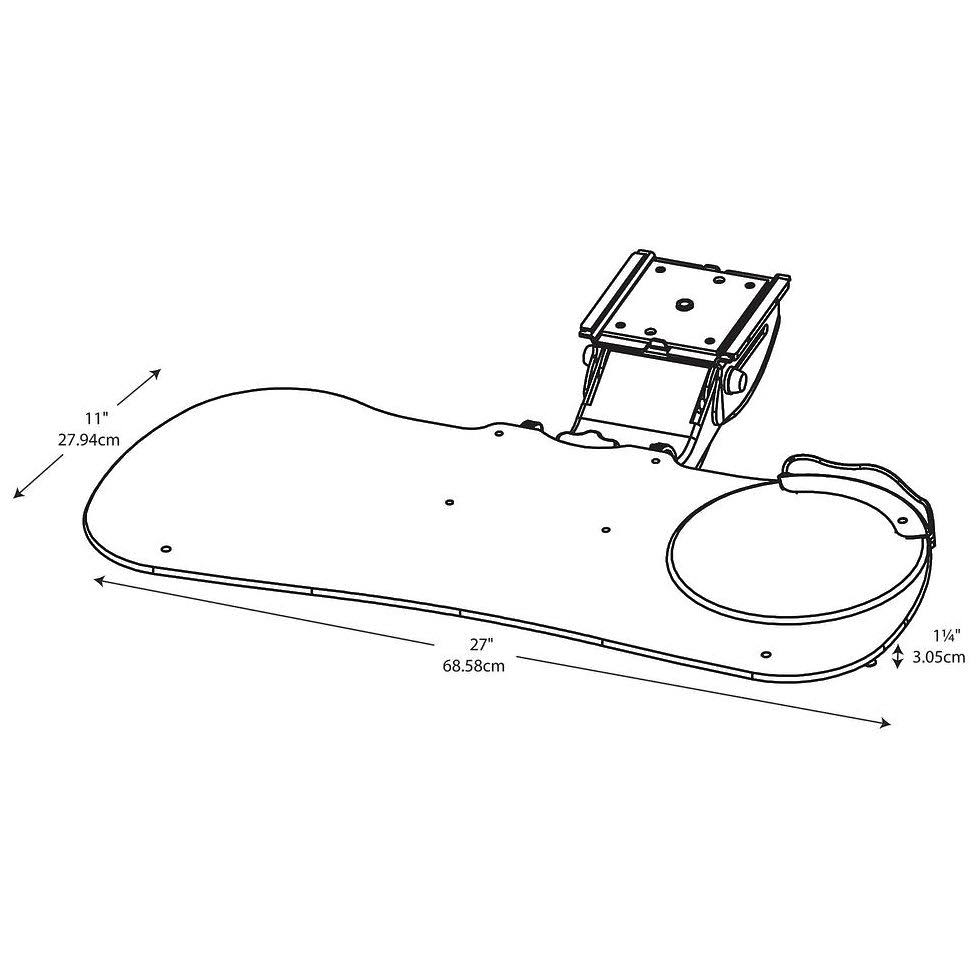 Bush Deluxe Articulating Keyboard Tray (Short Track) AC99888