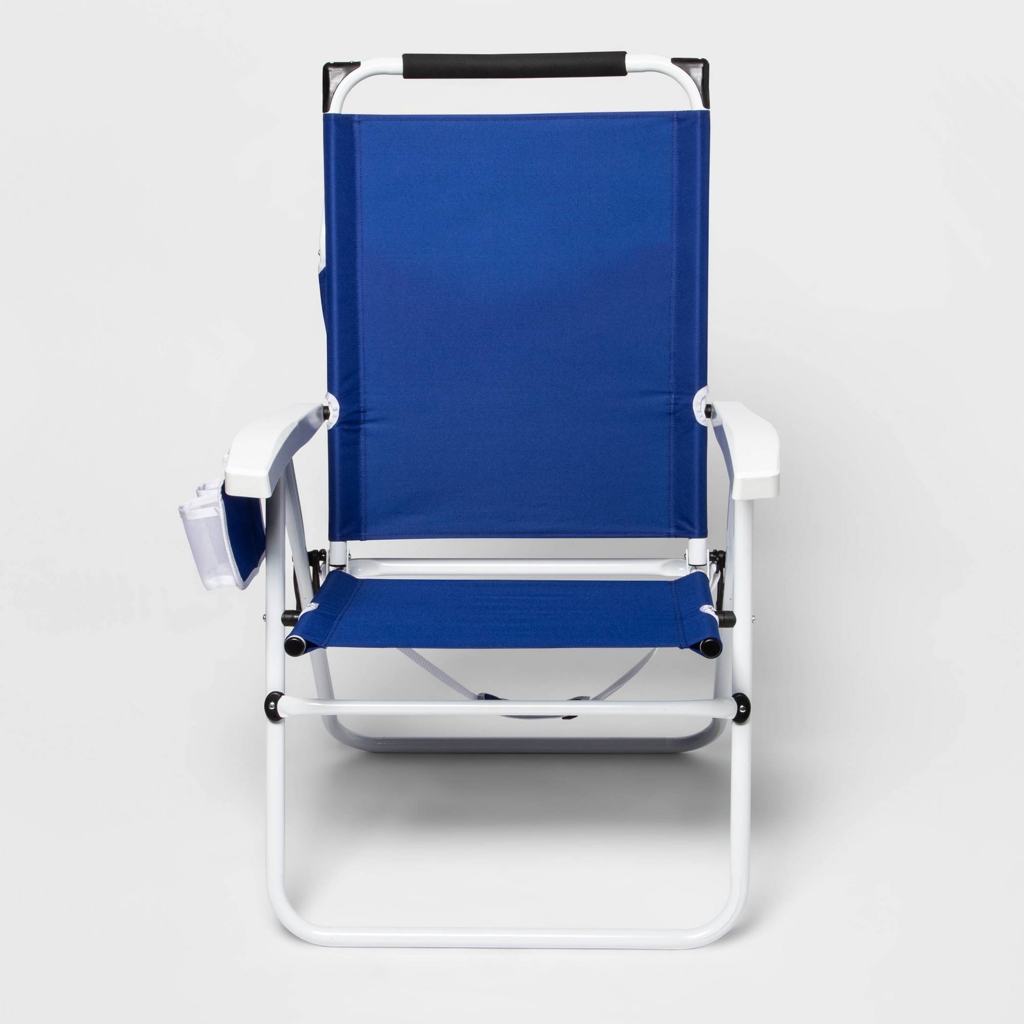 Deluxe Beach Backpack Chair with Built in Shade Blue Sun Squad WGL03