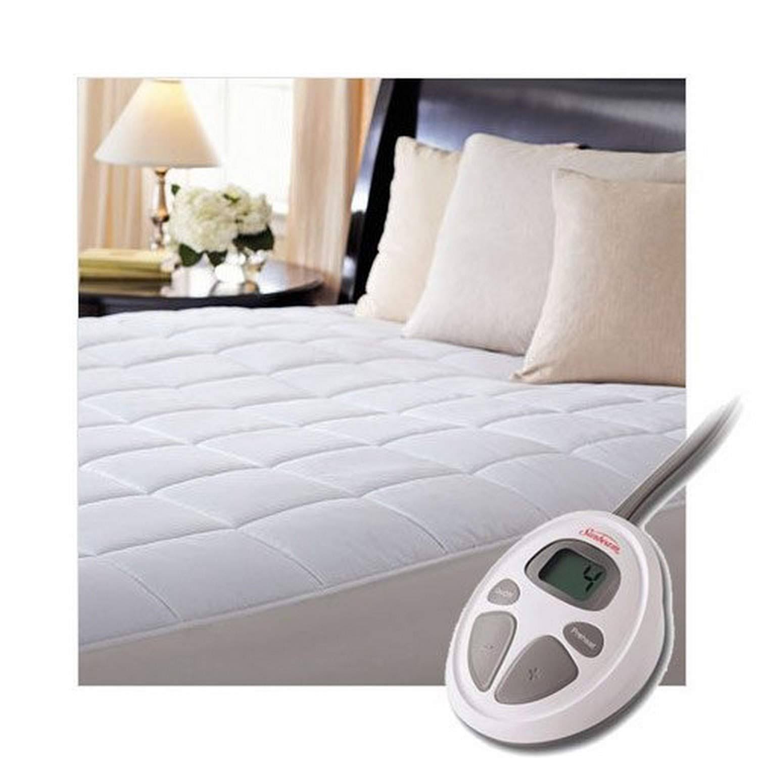 Sunbeam Premium Luxury Quilted Electric Heated Twin Mattress Pad WGL03