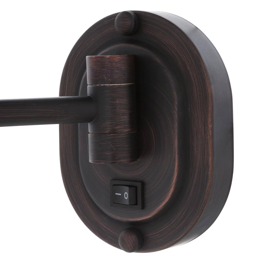 Jerdon HL75BZD 8.5Inch Lighted Direct Wire Wall Mount Makeup Mirror