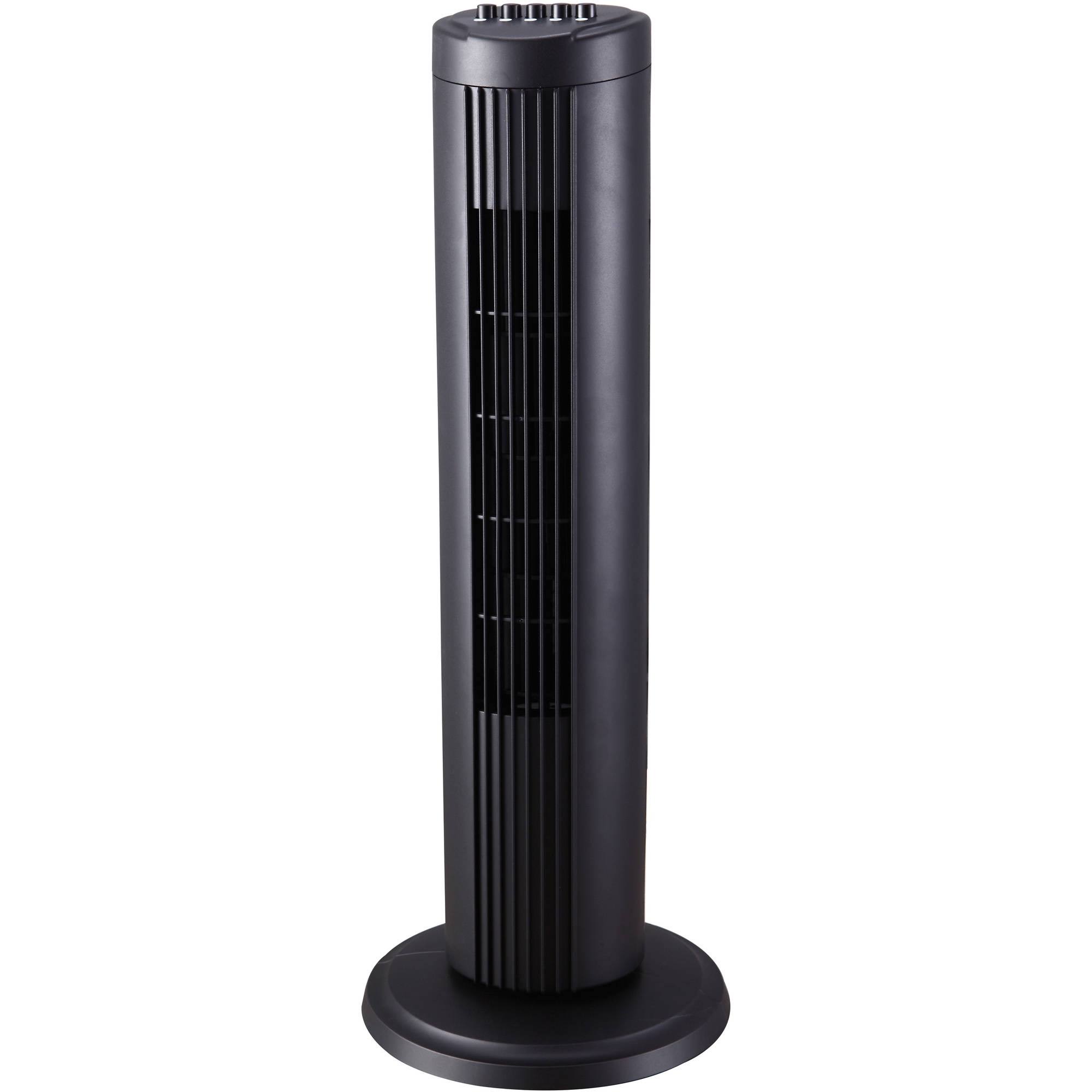 Mainstays 27x22 Oscillating Tower 3Speed Fan, Model FZ1010NB, Black