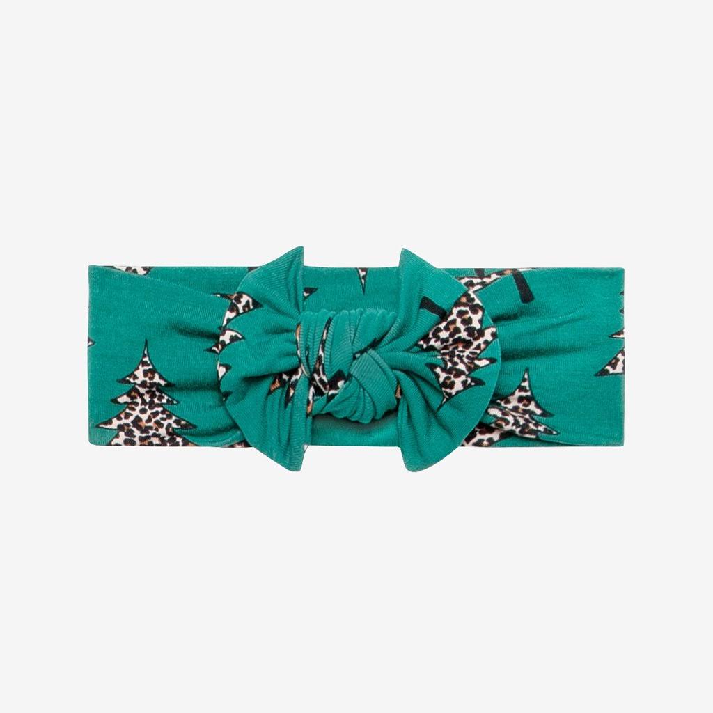 Posh Peanut Baby Girl&s Christmas in July Swaddle Headband Set in Green