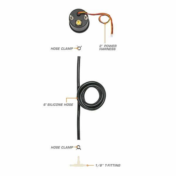 GlowShift Tinted 7 Color 45 PSI Boost / Vacuum Gauge - WGL-03