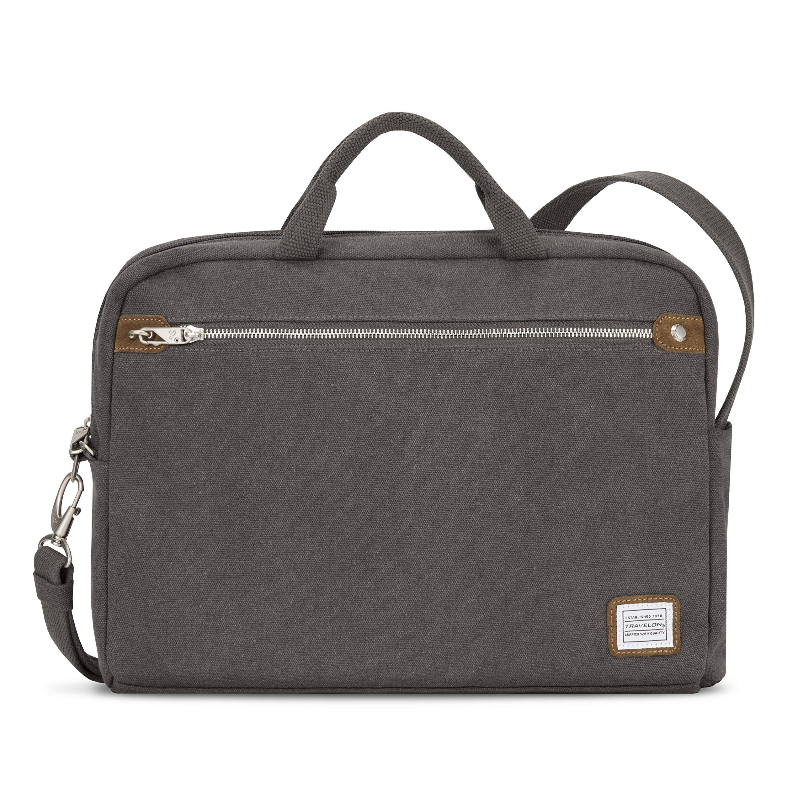 Travelon AntiTheft Heritage Messenger Bag, Pewter WGL03