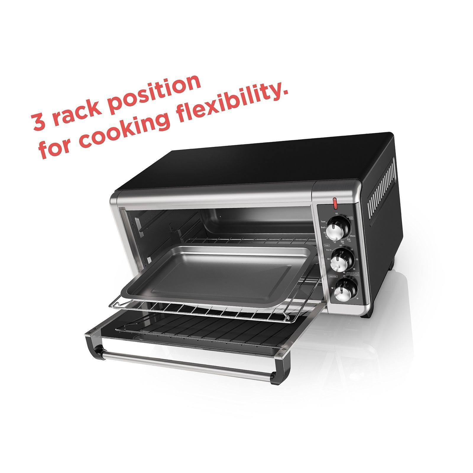 Black+decker TO3250XSB 8-Slice Extra Wide Convection Countertop Toaster ...