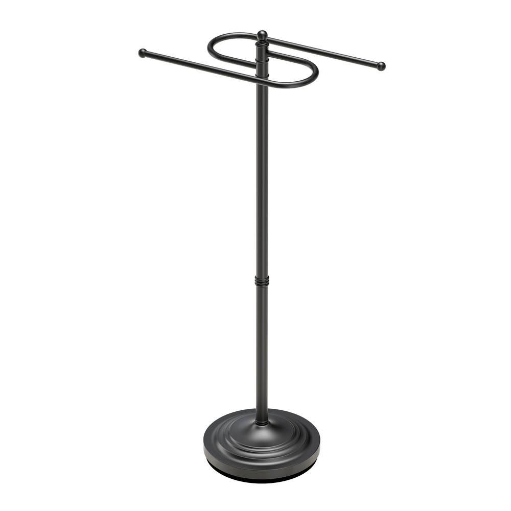 Gatco Floor Standing SStyle Towel Holder in Matte Black 1505MX WGL03